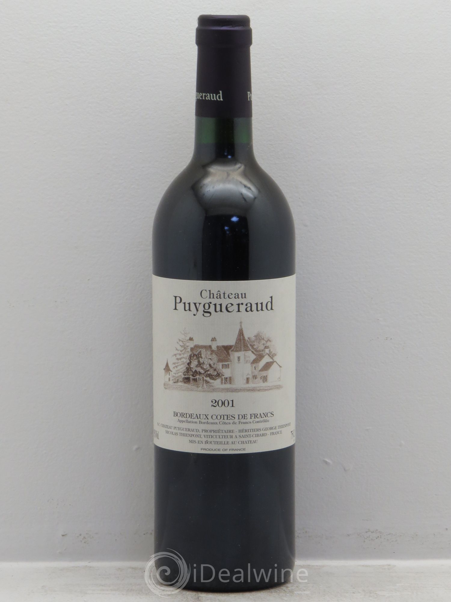 Château Puygueraud 2001 - Lot de 1 bouteille - 0