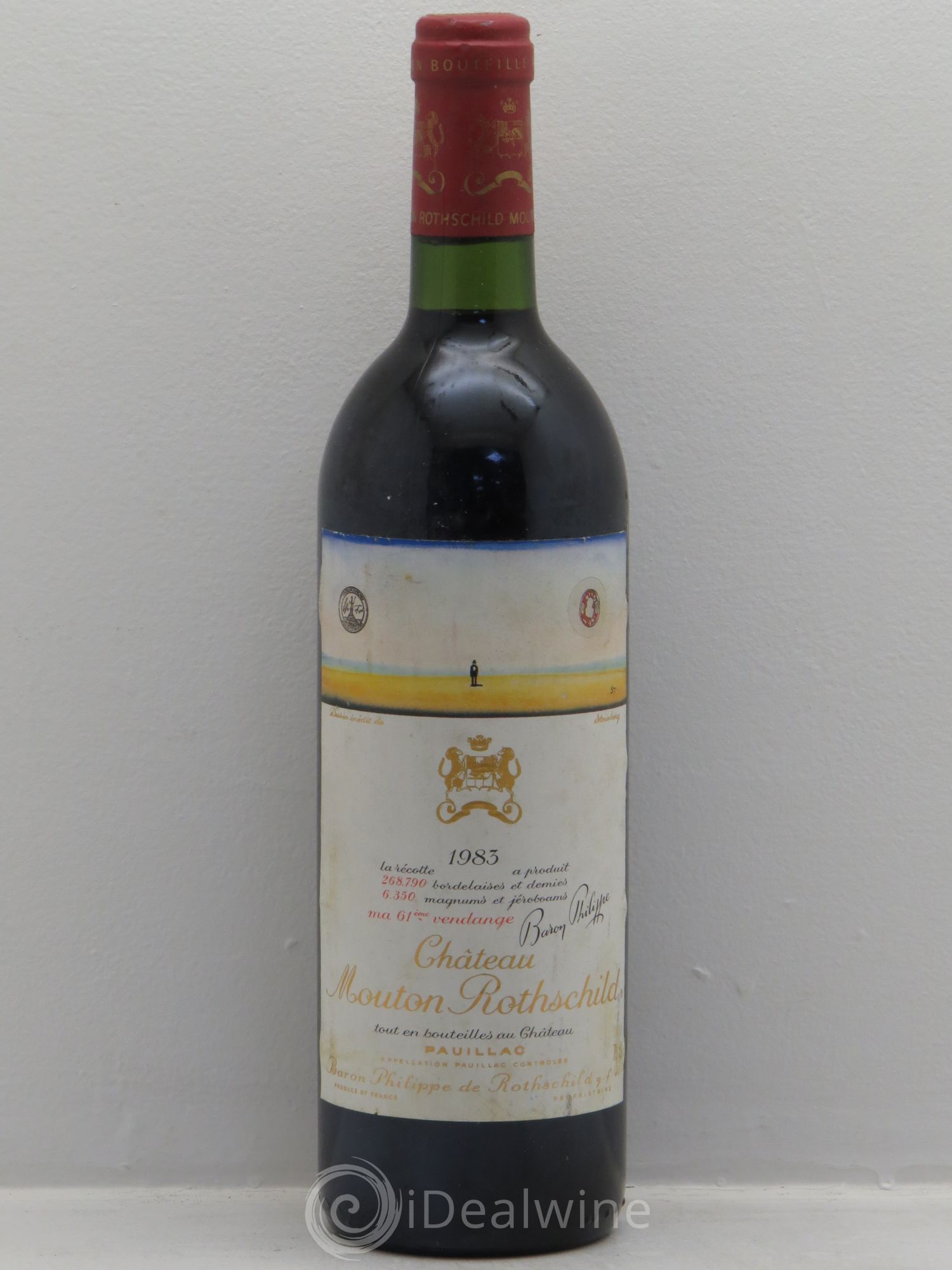 Château Mouton Rothschild 1er Grand Cru Classé 1983 - Lot de 1 bouteille - 0