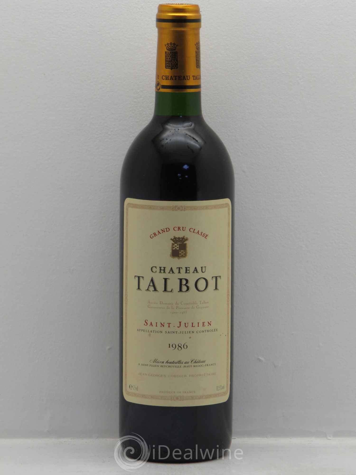 Château Talbot 4ème Grand Cru Classé 1986 - Lot de 1 bouteille - 0