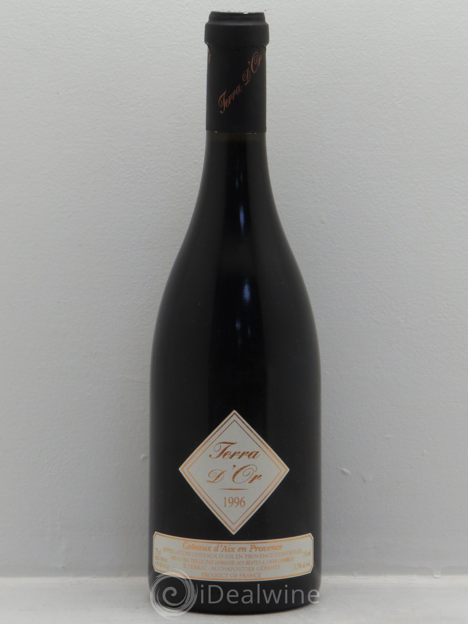 Coteaux d'Aix-en-Provence Terra d'Or -B.Terrat -M. Chapoutier 1996 - Posten von 1 Flasche - 0