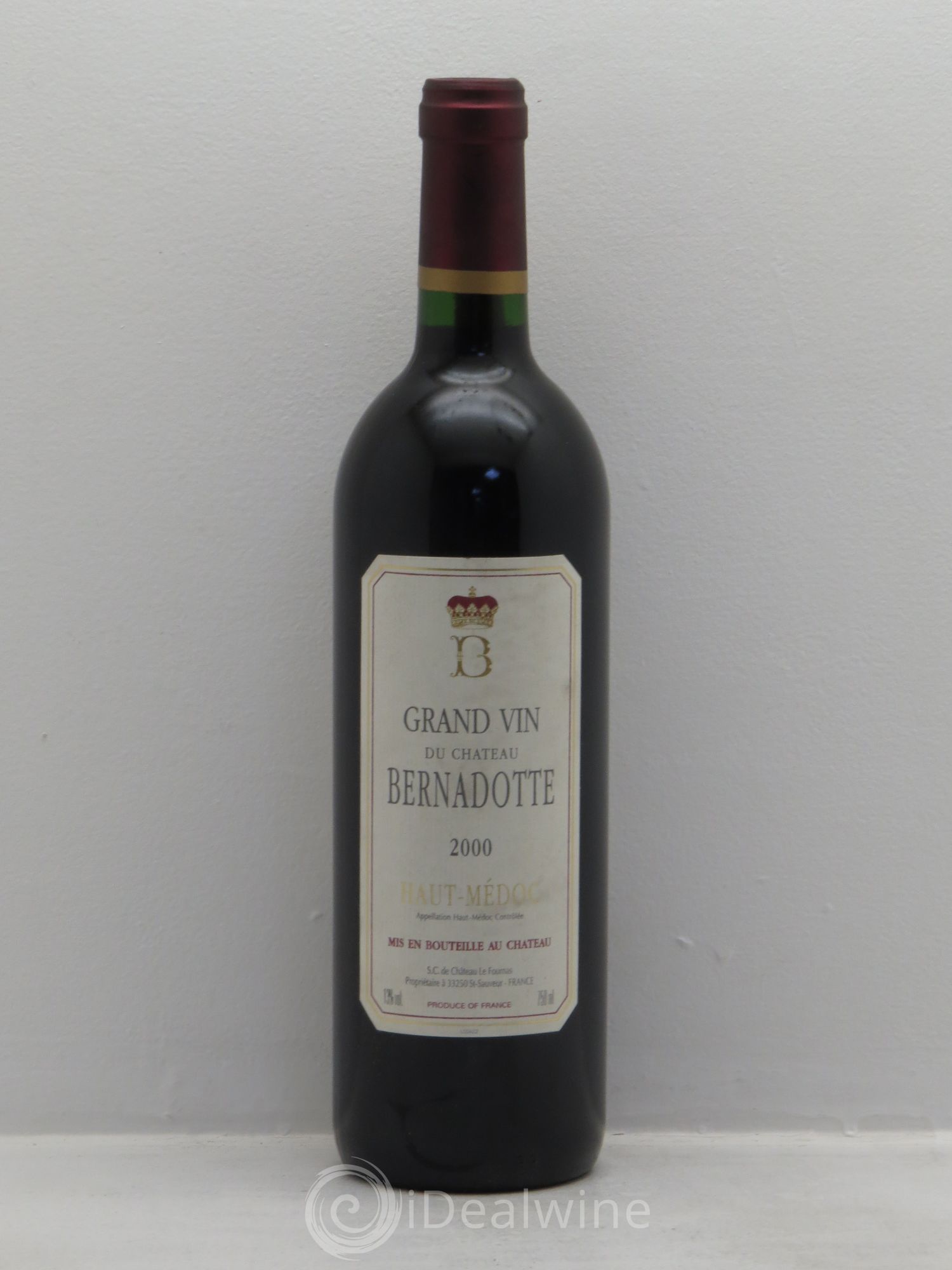 Château Bernadotte 2000 - Lot de 1 bouteille - 0