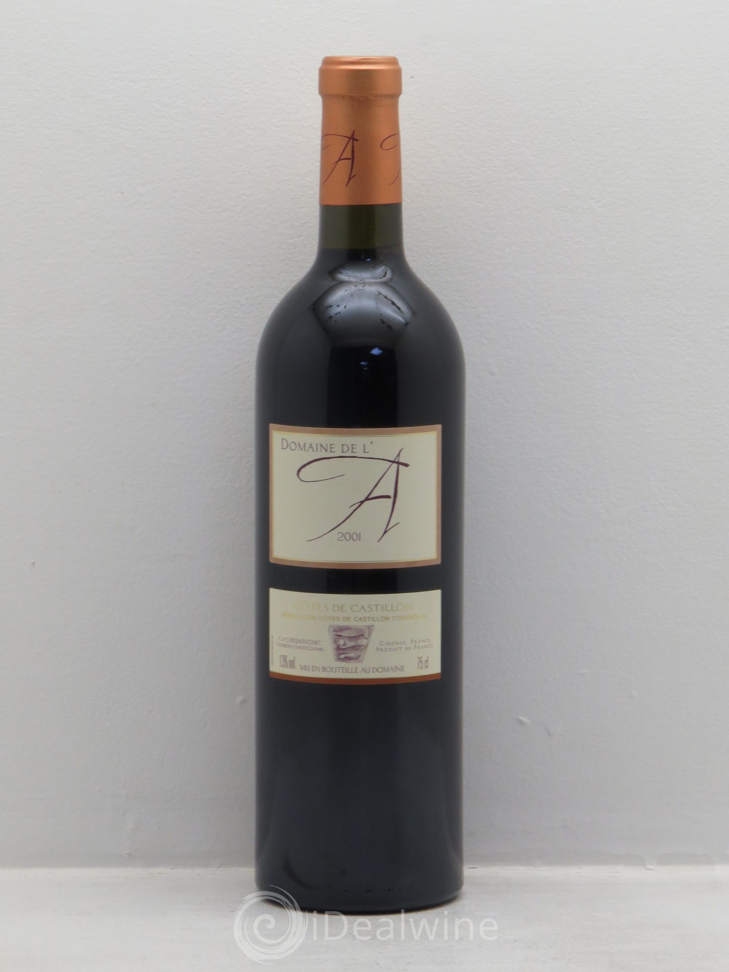 Domaine de l'A 2001 - Lot de 1 bouteille - 0