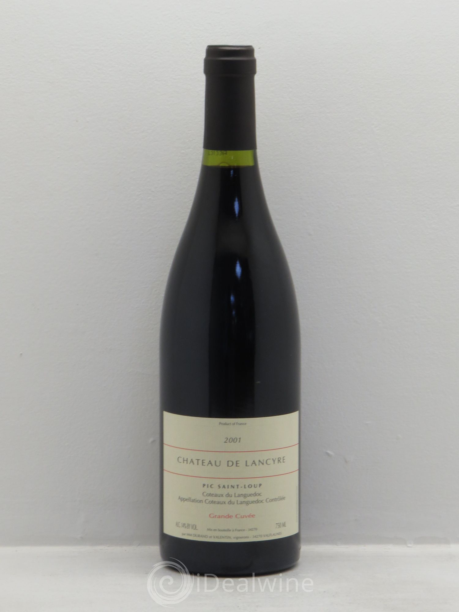 Pic Saint-Loup Château de Lancyre Grande Cuvée Familles Durand et Valentin 2001 - Lot de 1 bouteille - 0