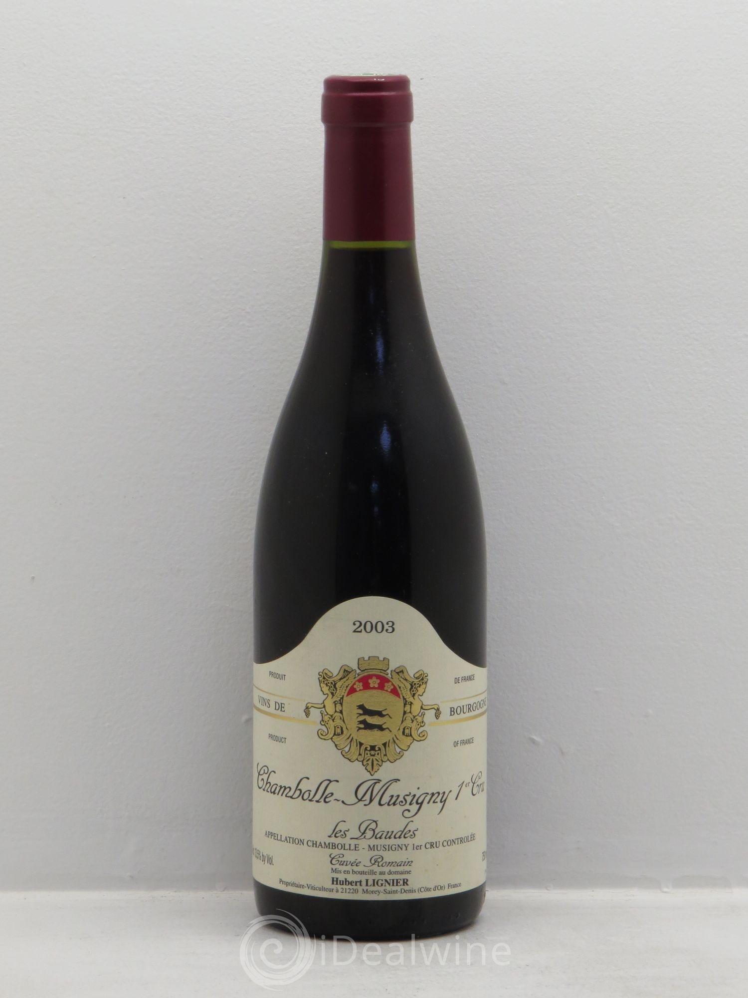 Chambolle-Musigny 1er Cru Les Baudes Hubert Lignier (Domaine) 2003 - Lot de 1 bouteille - 0