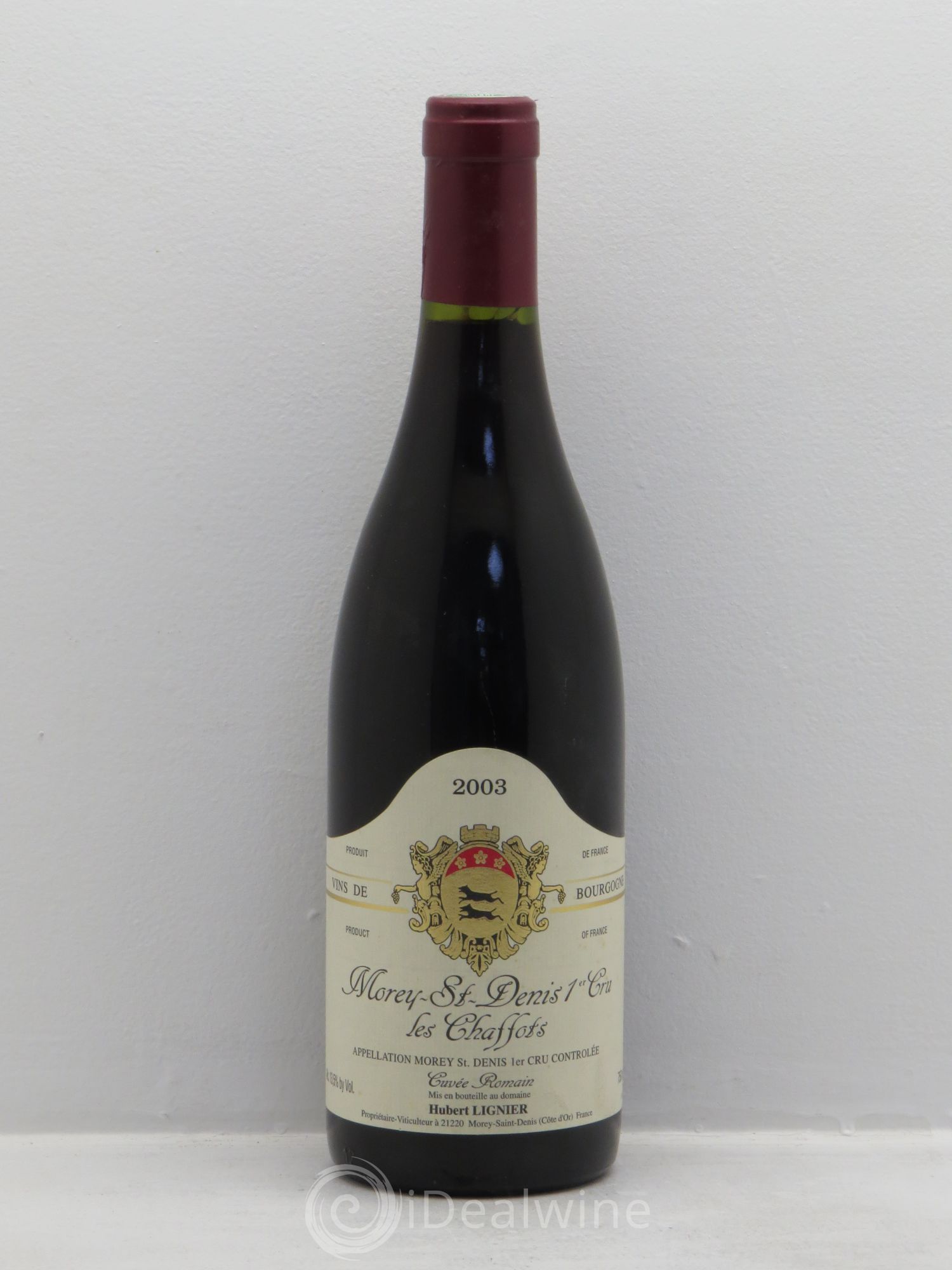 Morey-Saint-Denis 1er Cru Les Chaffots Hubert Lignier (Domaine) 2003 - Lot de 1 bouteille - 0