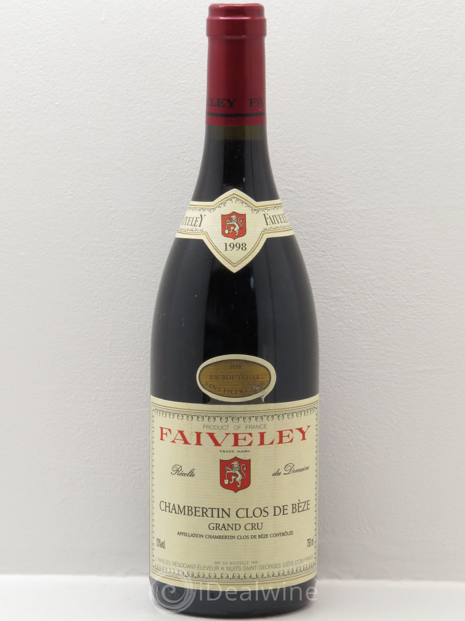 Chambertin Clos de Bèze Grand Cru Faiveley (sans prix de réserve) 1998 - Lot de 1 bouteille - 0