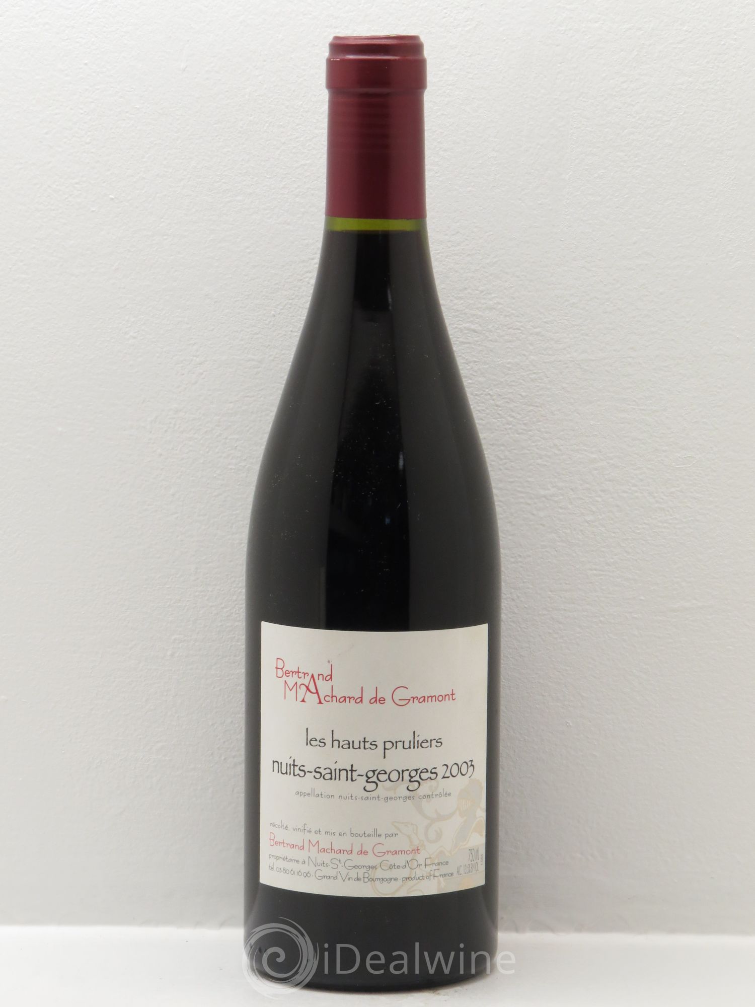 Nuits-Saint-Georges Les Hauts pruliers (sans prix de réserve) 2003 - Posten von 1 Flasche - 0