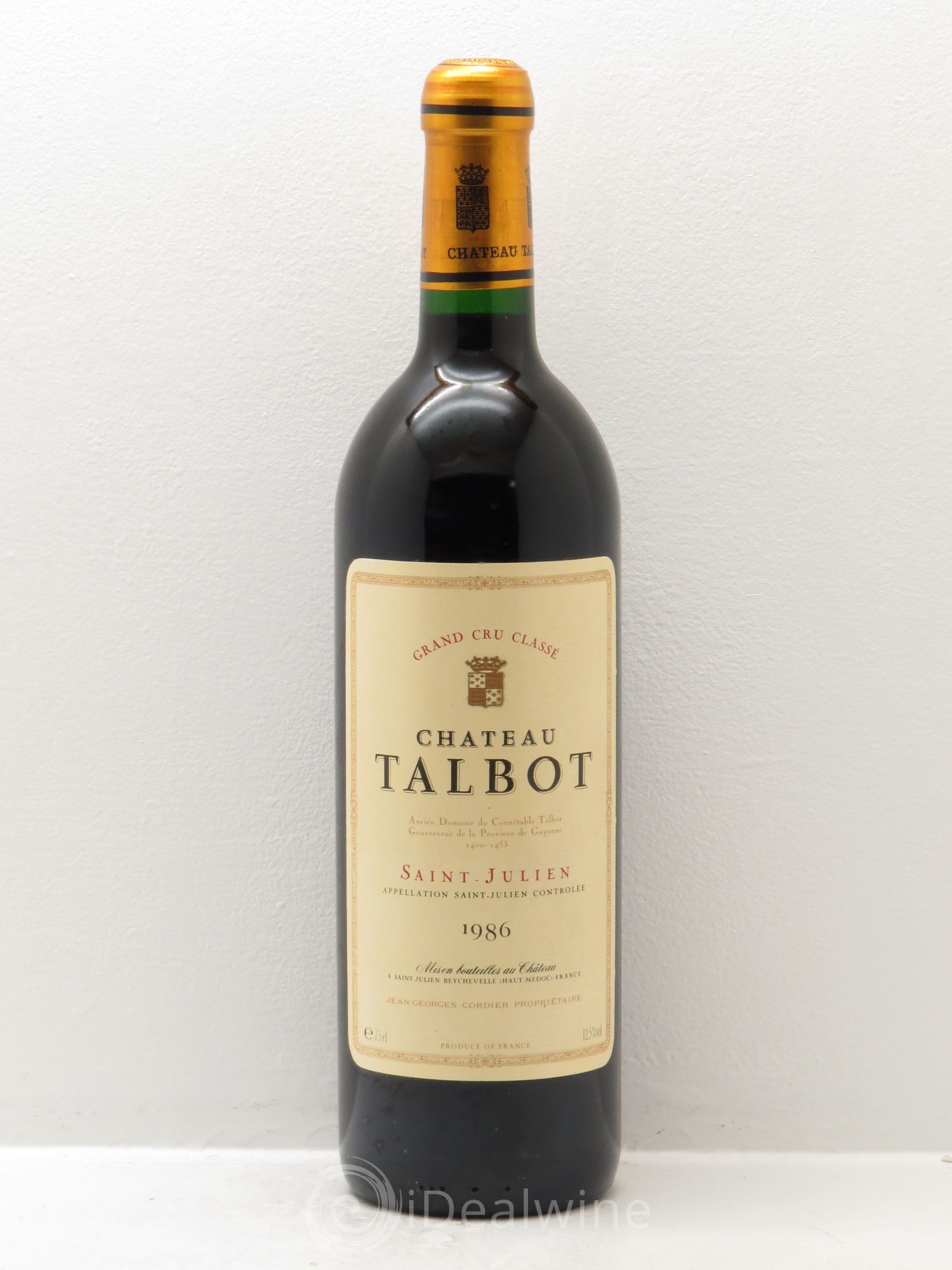 Château Talbot 4ème Grand Cru Classé 1986 - Lot de 1 bouteille - 0