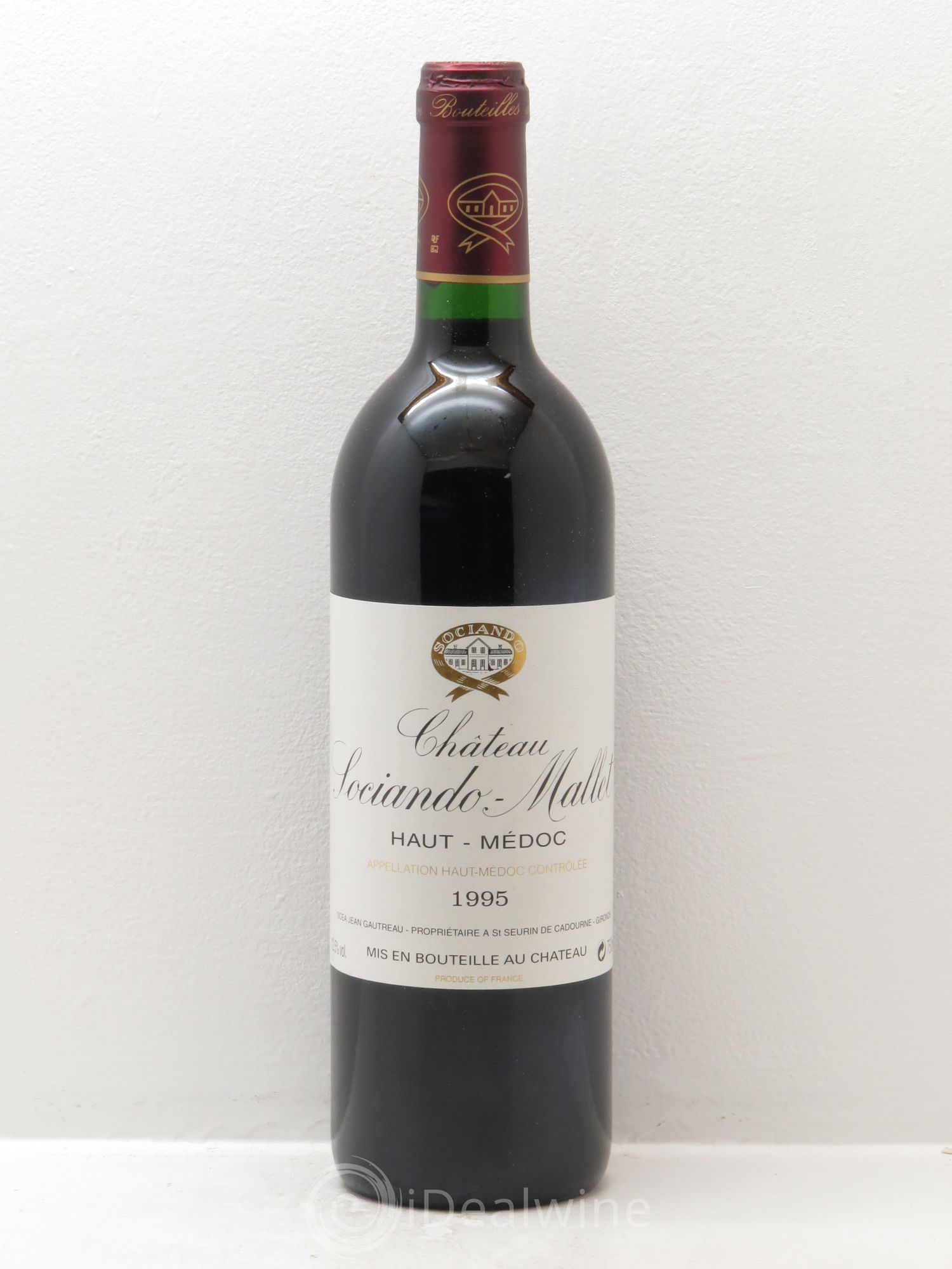 Château Sociando Mallet 1995 - Lot de 1 bouteille - 0