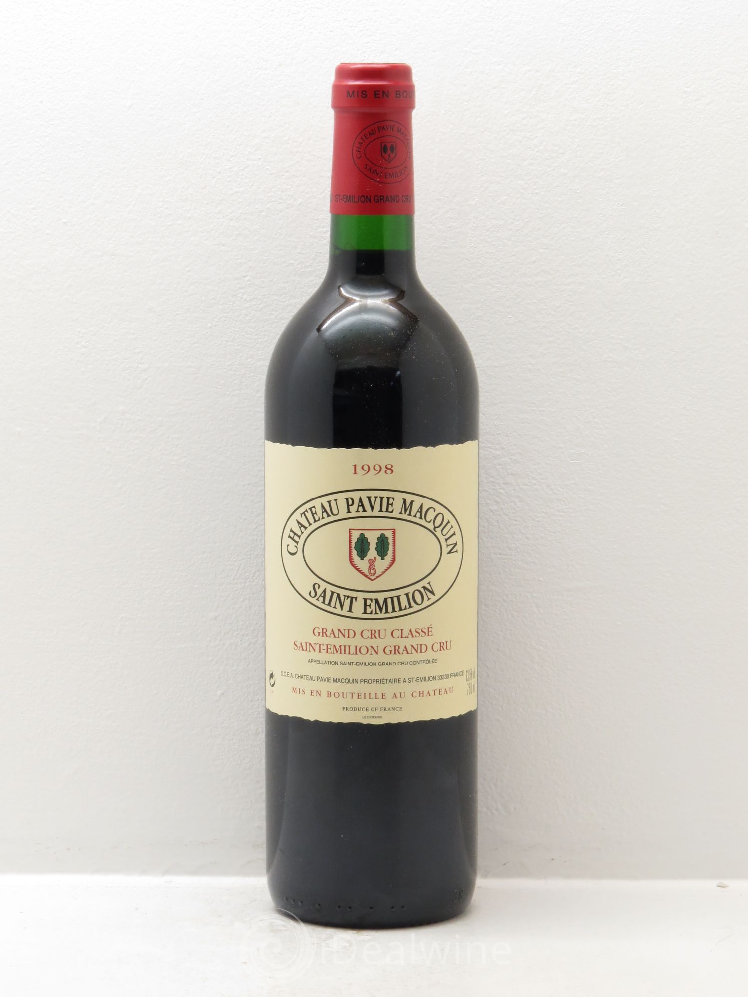 Château Pavie Macquin 1er Grand Cru Classé B 1998 - Lot de 1 bouteille - 0