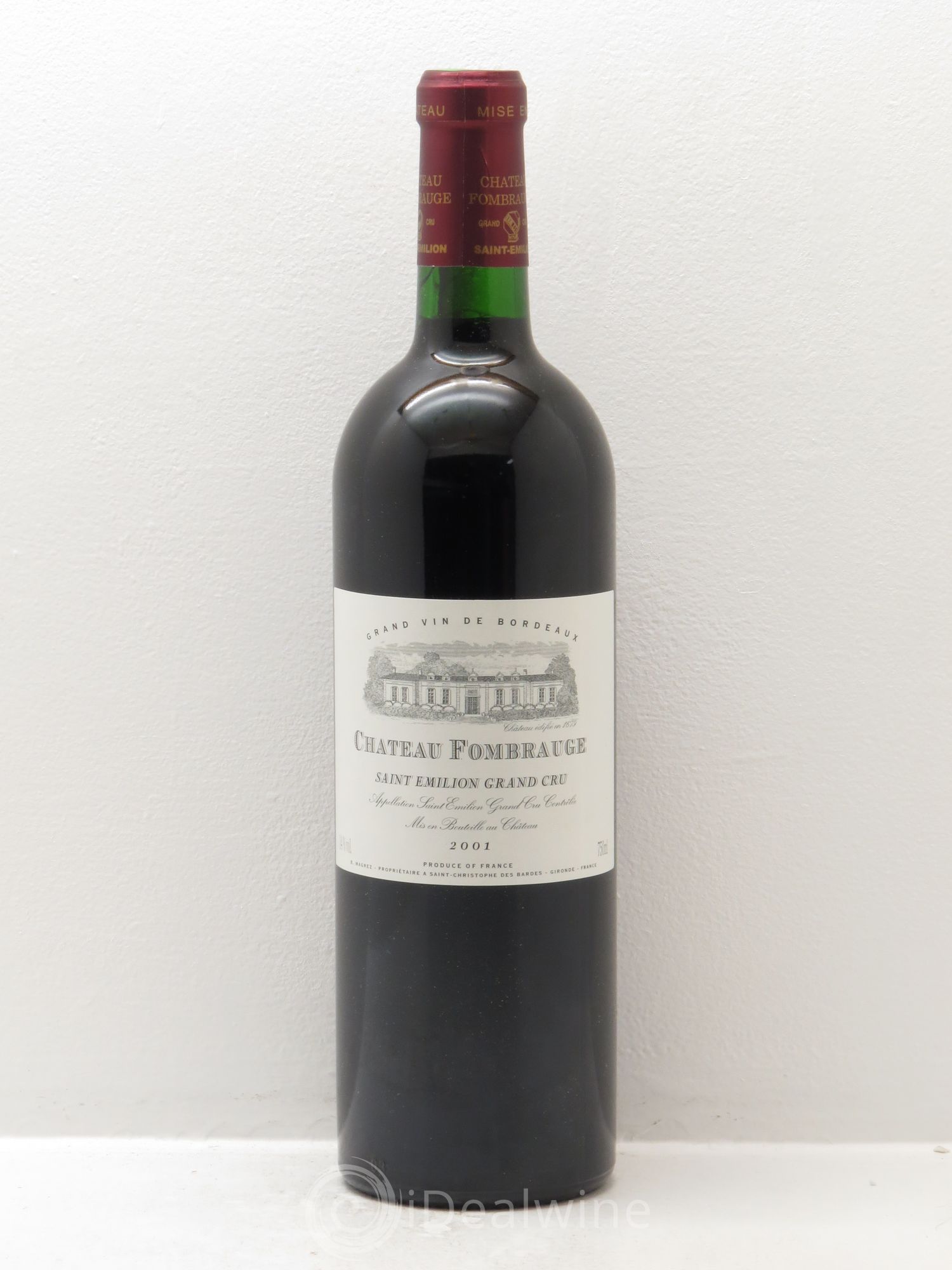 Château Fombrauge Grand Cru Classé 2001 - Lot de 1 bouteille - 0