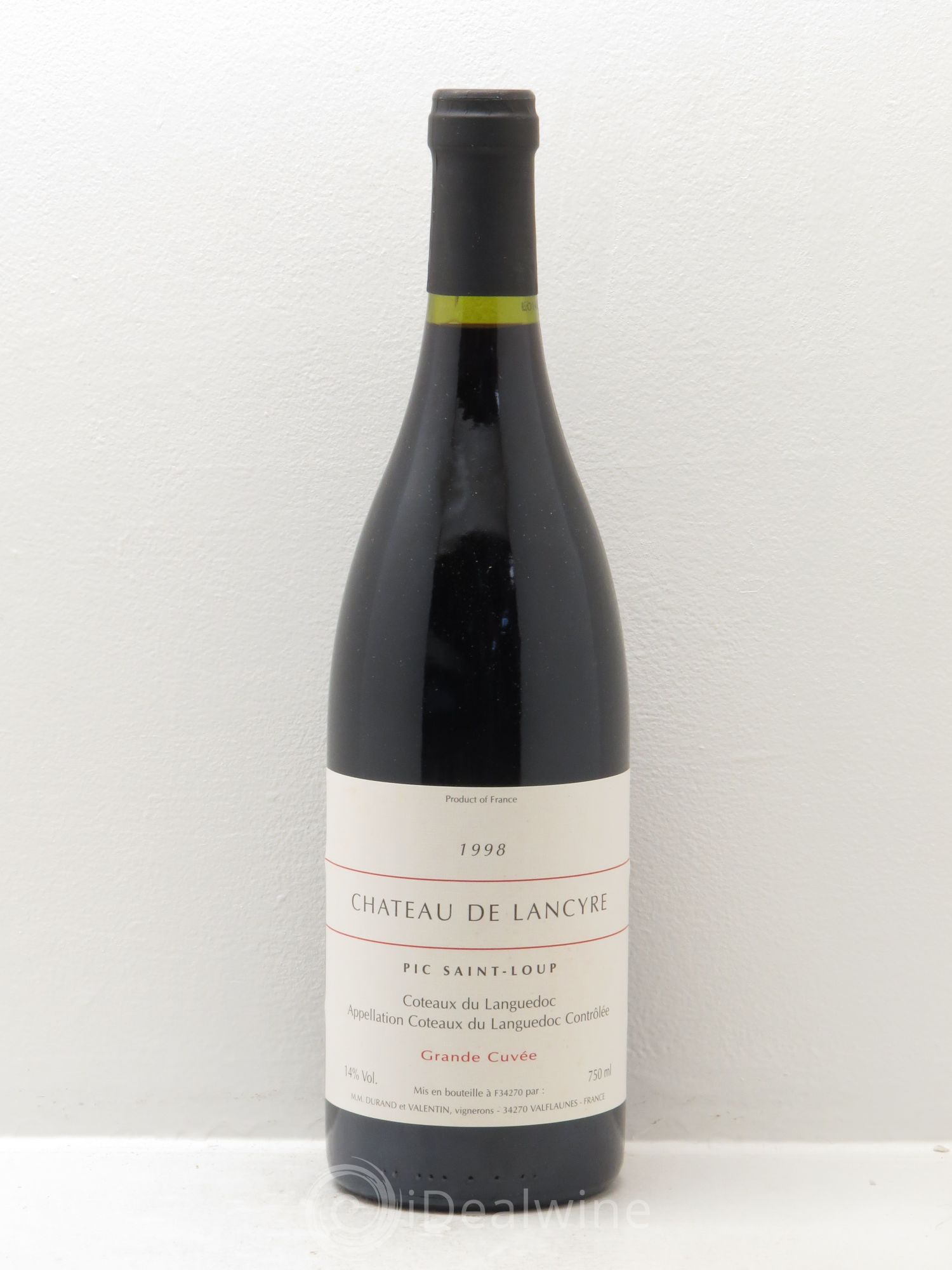 Pic Saint-Loup Château de Lancyre Grande Cuvée Familles Durand et Valentin 1998 - Posten von 1 Flasche - 0