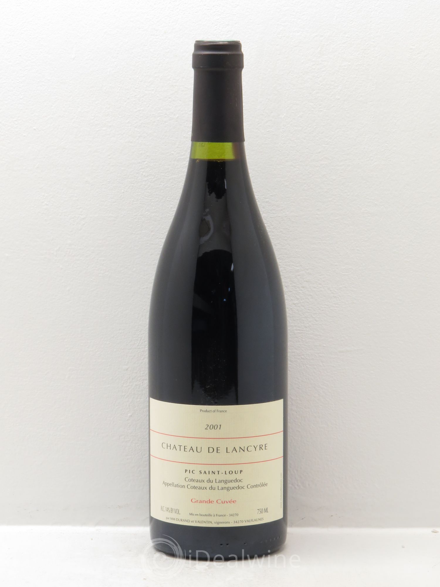Pic Saint-Loup Château de Lancyre Grande Cuvée Familles Durand et Valentin 2001 - Lot de 1 bouteille - 0