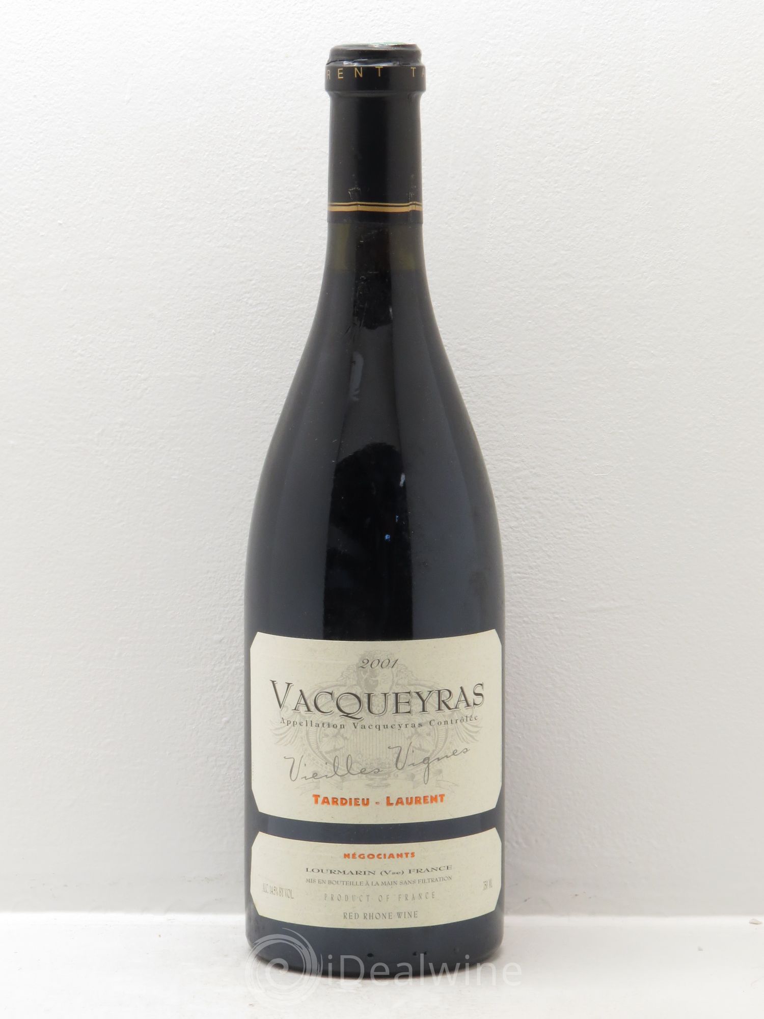 Vacqueyras Vieilles vignes .Tardieu-Laurent 2001 - Posten von 1 Flasche - 0