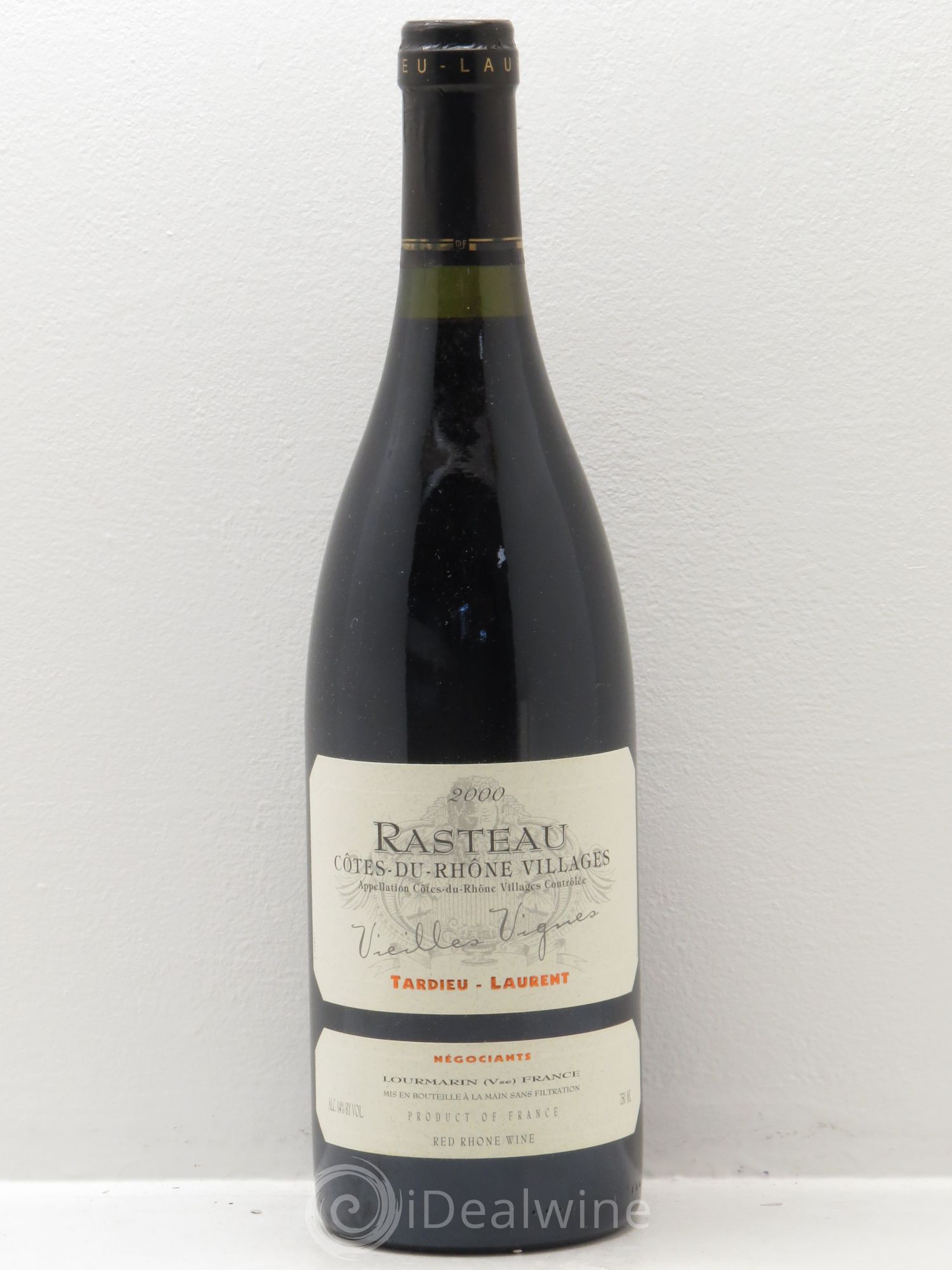 Rasteau Vieilles vignes Tardieu Laurent 2000 - Lot de 1 bouteille - 0