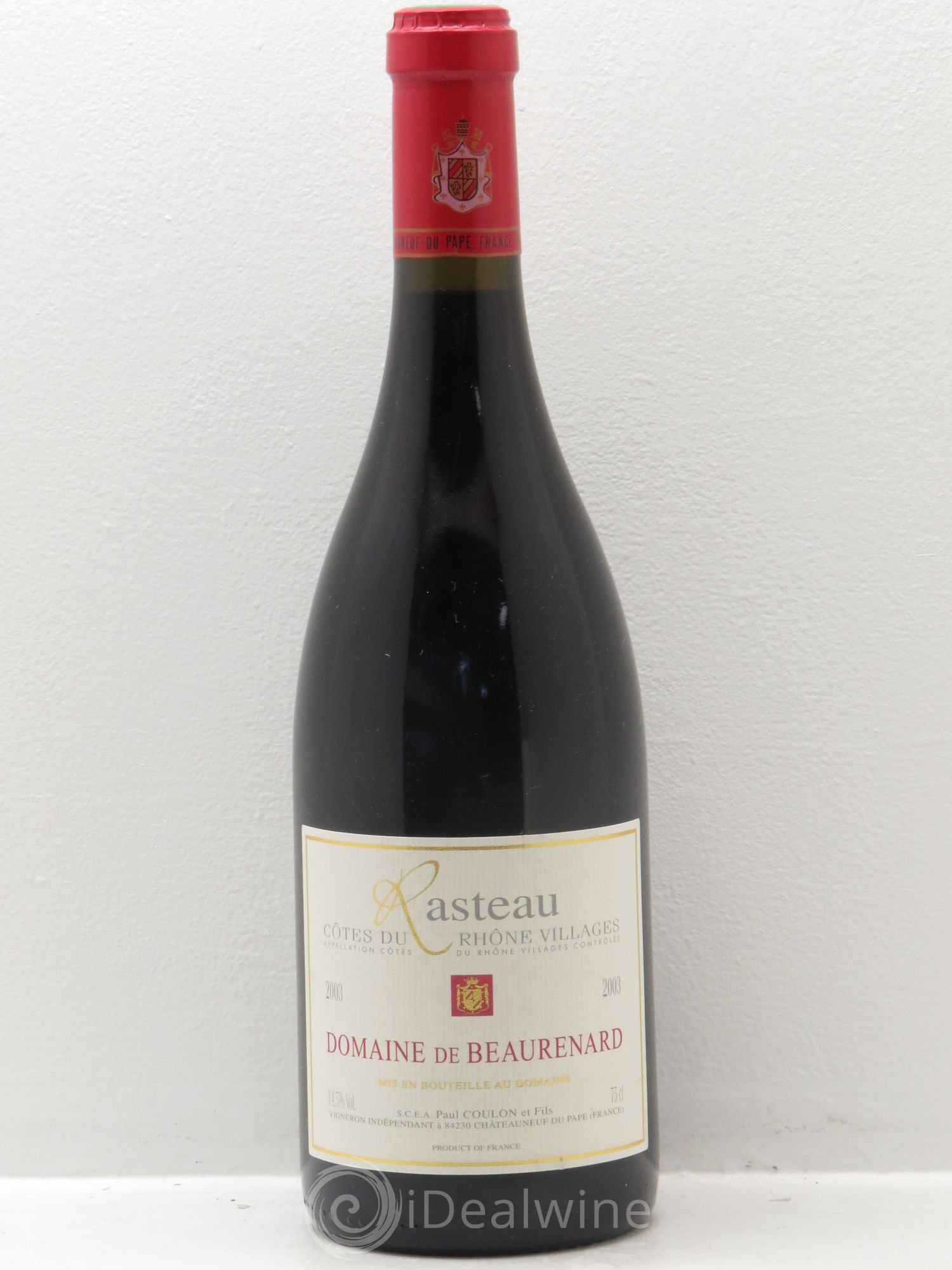 Rasteau Domaine Beaurenard 2003 - Lot de 1 bouteille - 0