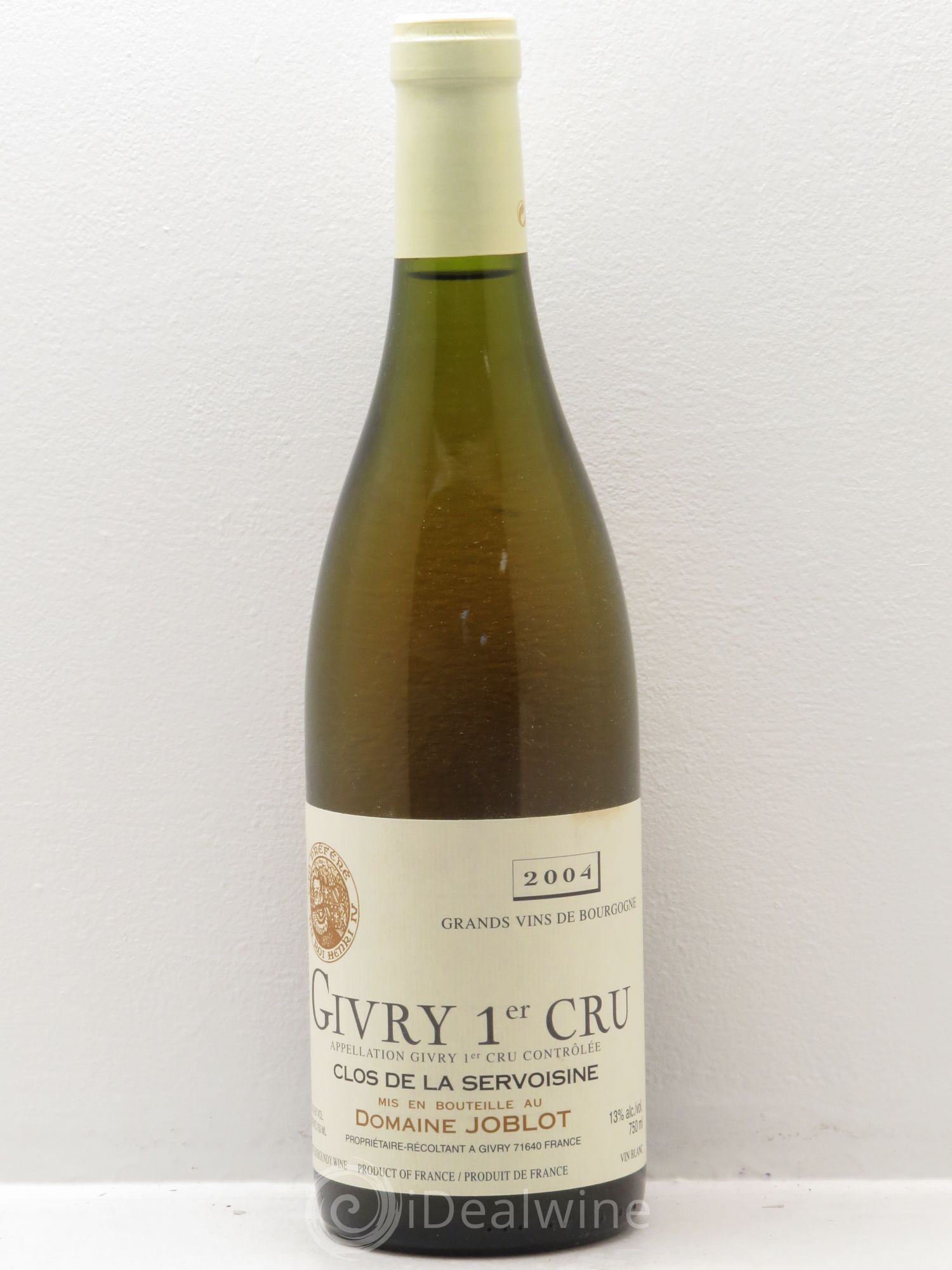 Givry 1er Cru Servoisine Joblot (Domaine) 2004 - Lot de 1 bouteille - 0