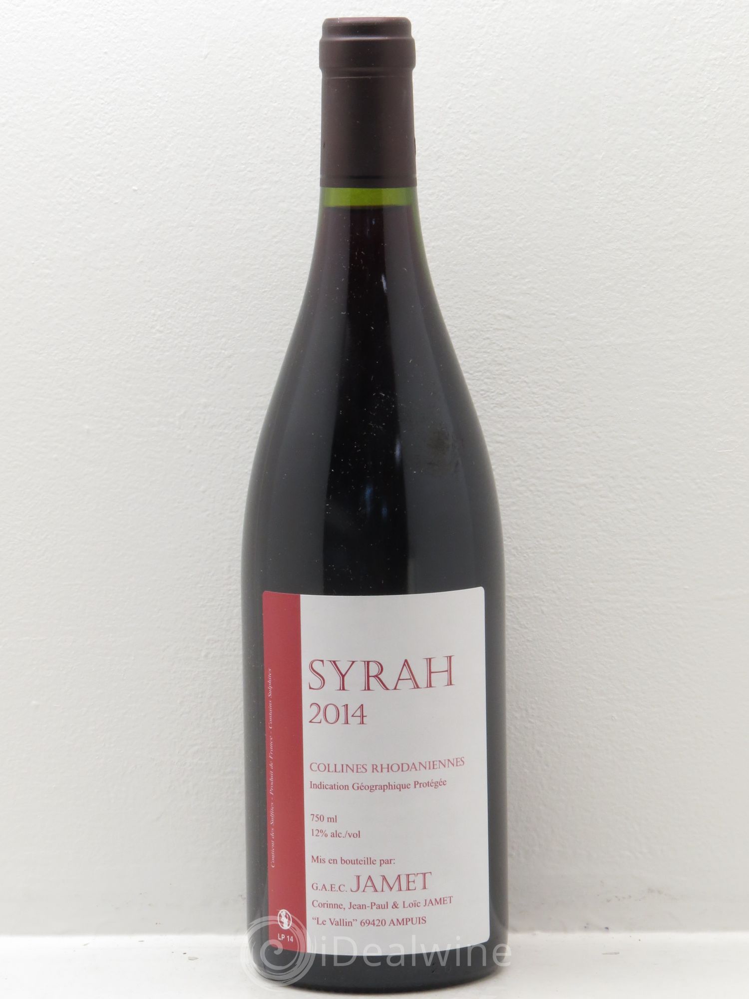 Rhône Collines rhodaniennes Jamet Syrah 2014 - Posten von 1 Flasche - 0
