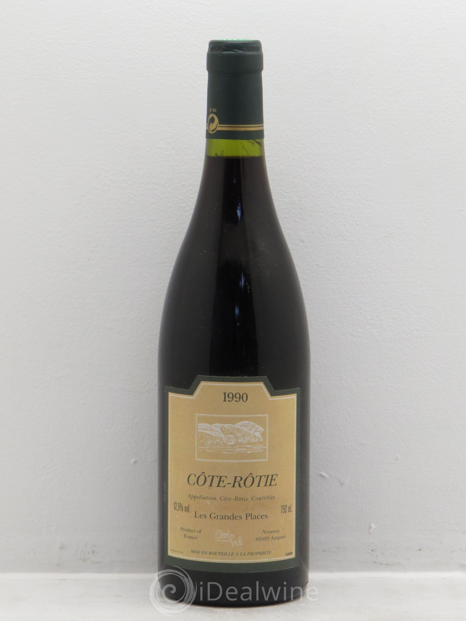 Côte-Rôtie Les Grandes Places Clusel-Roch 1990 - Lot de 1 bouteille - 0