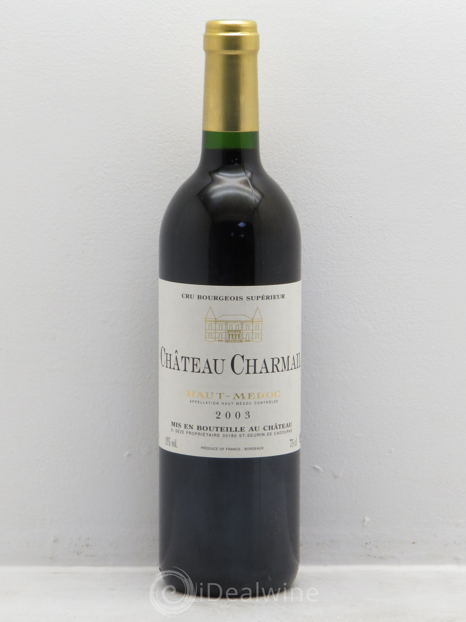 Château Charmail Cru Bourgeois 2003 - Lot de 1 bouteille - 0