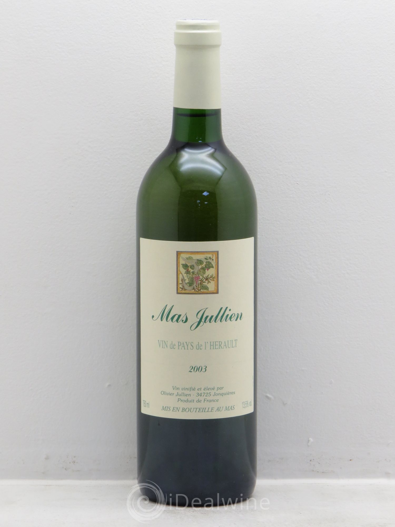 Pays d'Hérault Mas Jullien Olivier Jullien 2003 - Lot de 1 bouteille - 0