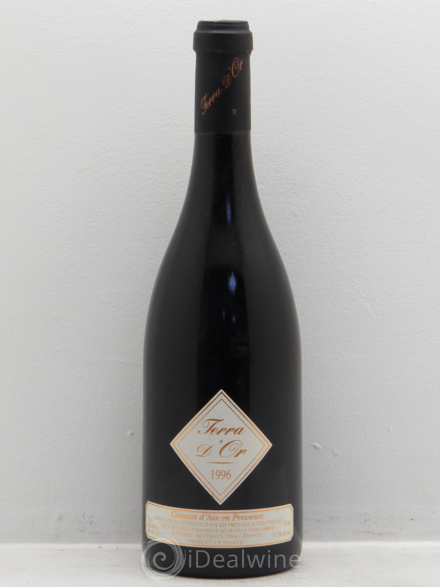 Coteaux d'Aix-en-Provence Terra d'Or .B Terrat - M Chapoutier 1996 - Posten von 1 Flasche - 0