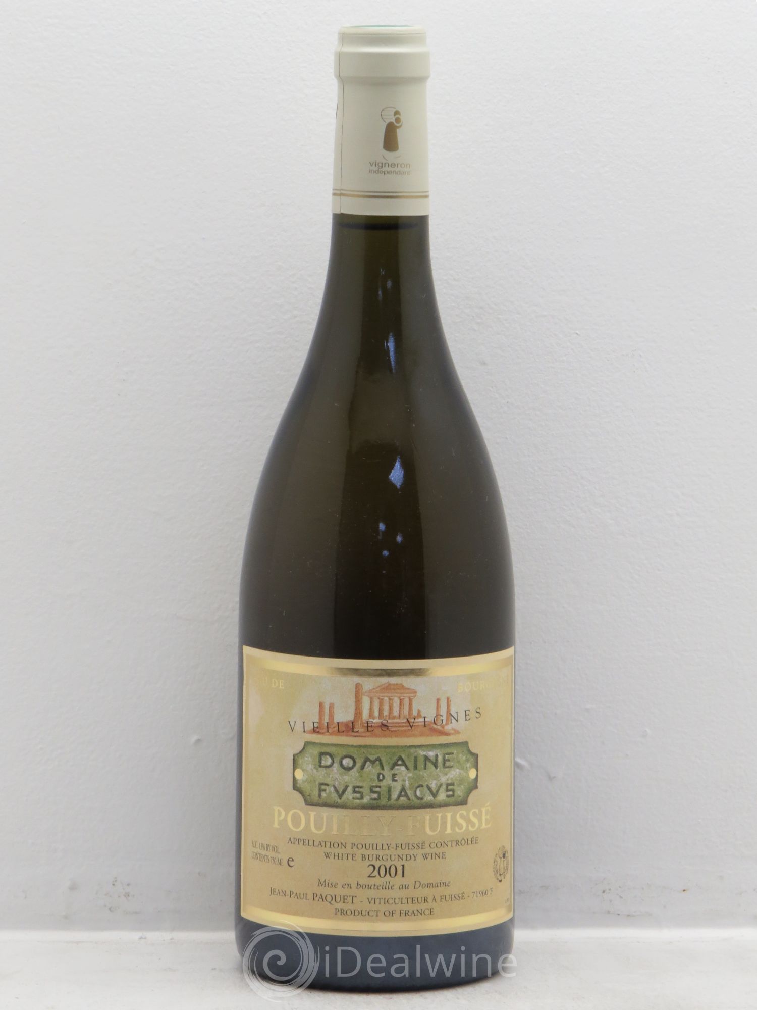 Pouilly-Fuissé Domaine de Fussiacus .Vieilles Vignes .JP Paquet 2001 - Posten von 1 Flasche - 0
