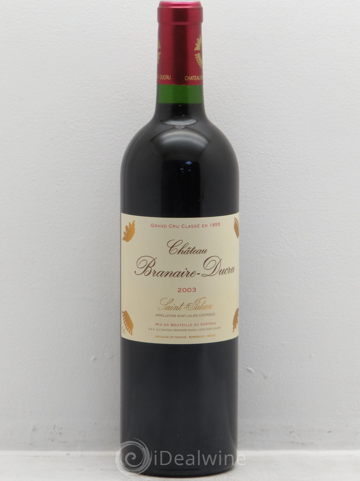 Château Branaire Ducru 4ème Grand Cru Classé 2003 - Lot de 1 bouteille - 0
