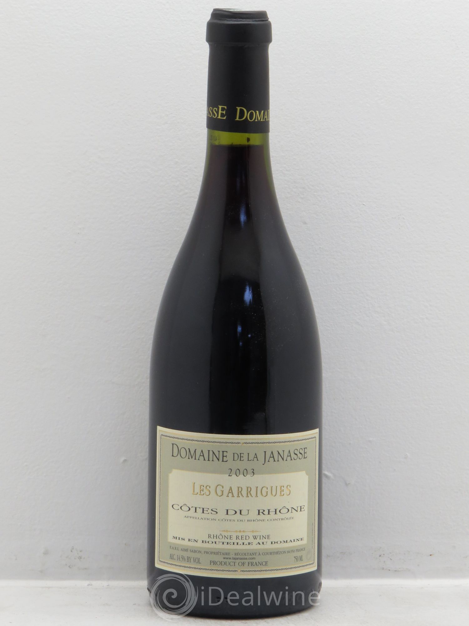 Côtes-du-Rhône La Janasse (Domaine de) Aimé Sabon Les garrigues .A Sabon 2003 - Posten von 1 Flasche - 0