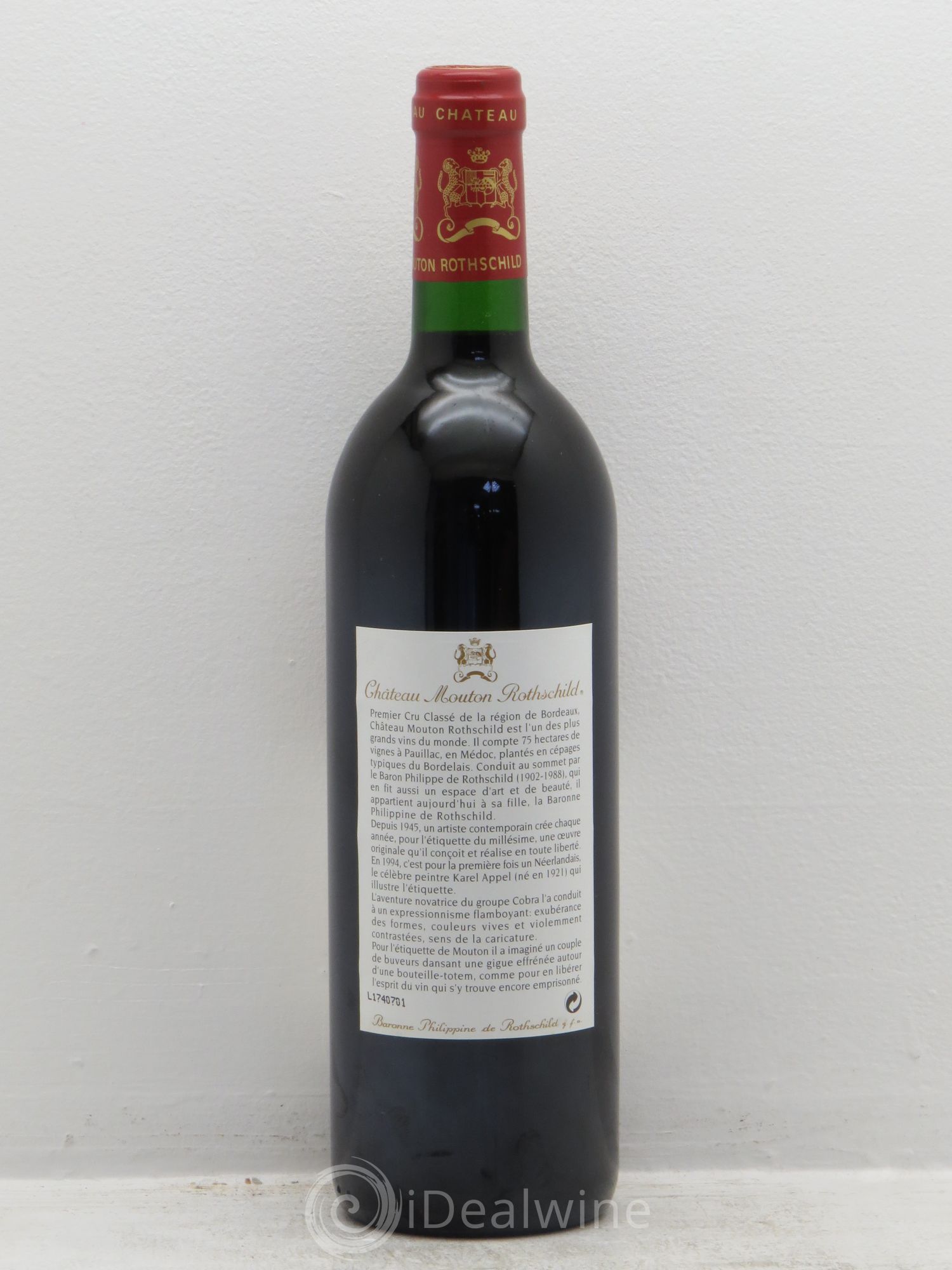 Château Mouton Rothschild 1er Grand Cru Classé 1994 - Lot de 1 bouteille - 1