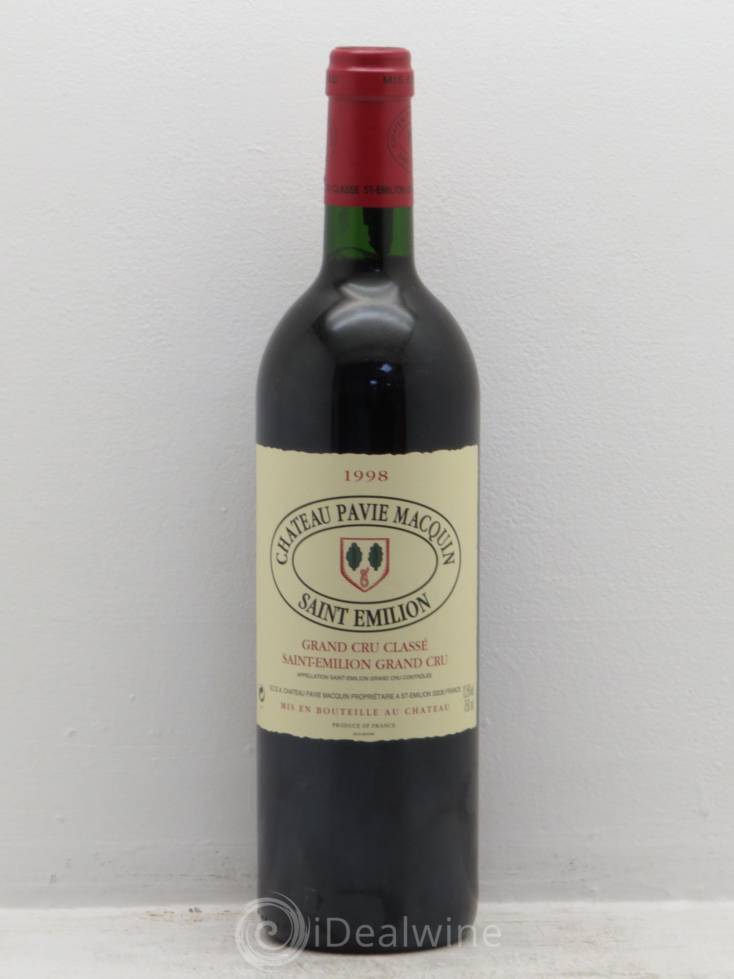 Château Pavie Macquin 1er Grand Cru Classé B 1998 - Lot de 1 bouteille - 0
