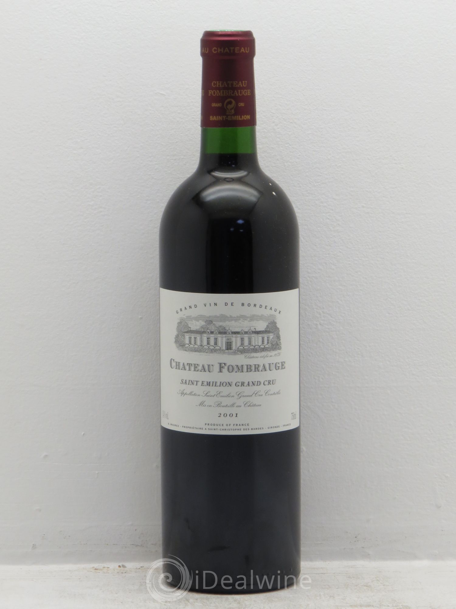 Château Fombrauge Grand Cru Classé 2001 - Lot de 1 bouteille - 0