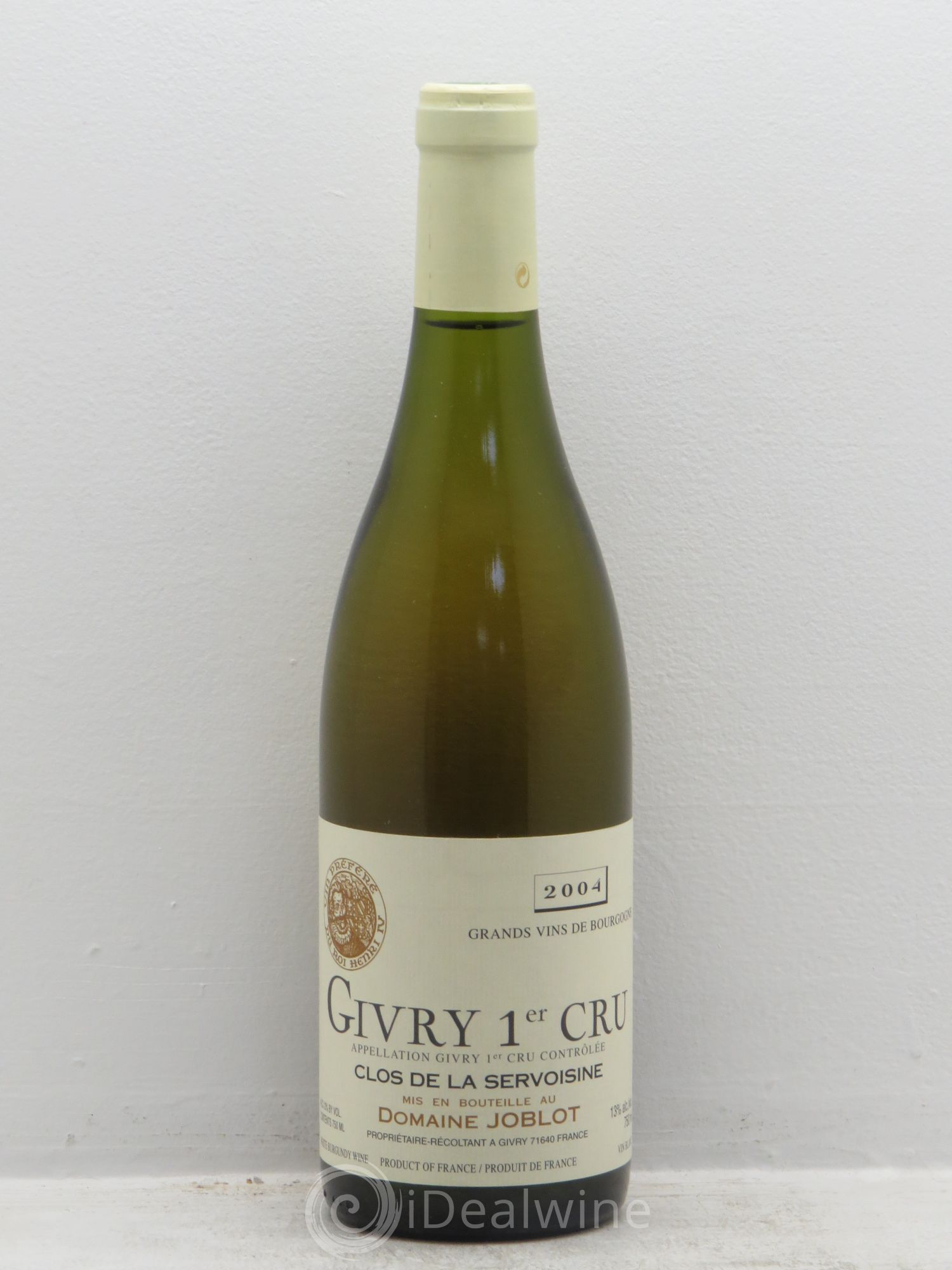 Givry 1er Cru Servoisine Joblot (Domaine) 2004 - Lot de 1 bouteille - 0