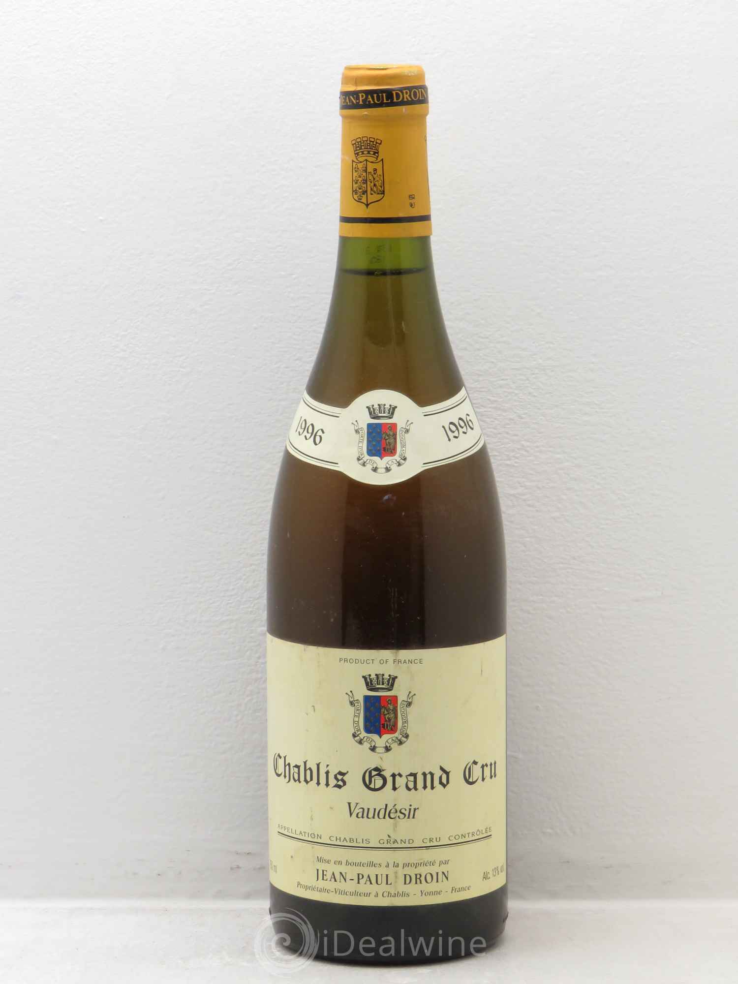 Chablis Grand Cru Vaudésir Jean-Paul & Benoît Droin (Domaine) 1996 - Lot de 1 bouteille - 0