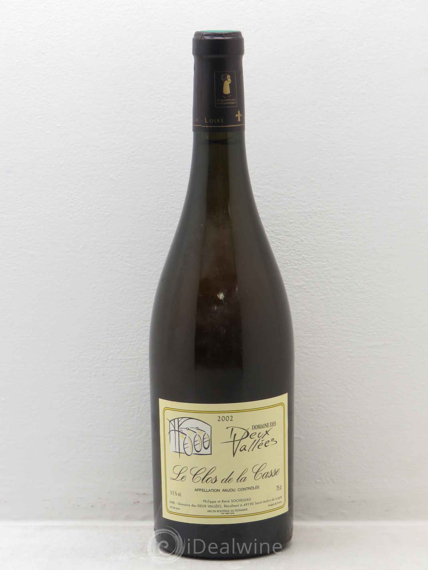 Anjou le clos de la casse rene et philippe socheleau deux vallees 2002 - Posten von 1 Flasche - 0