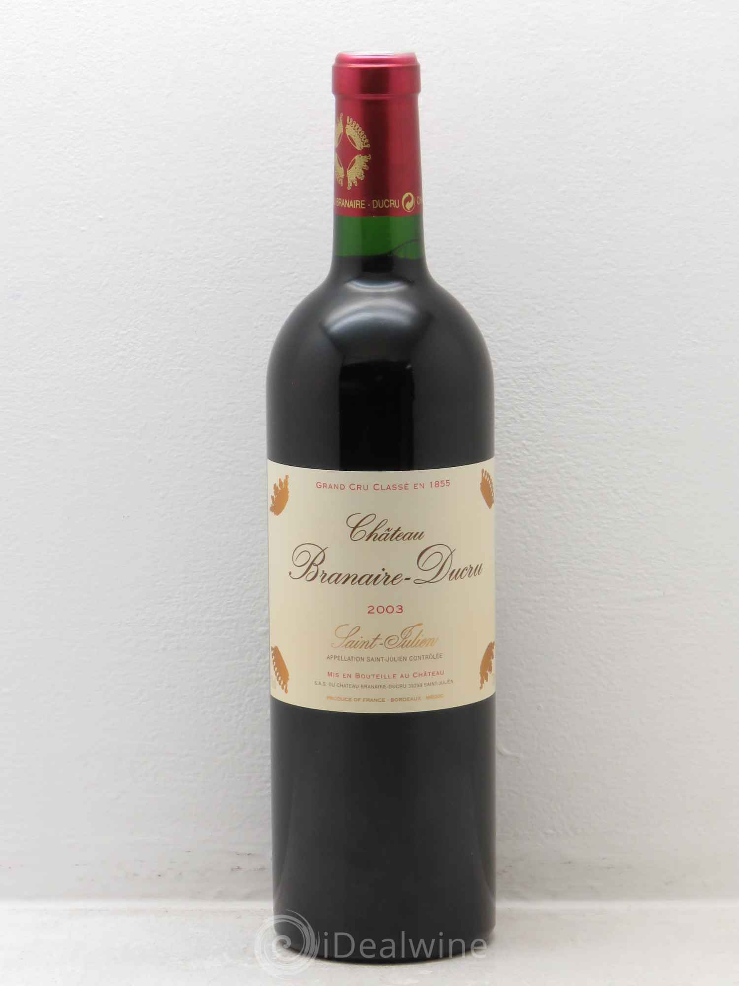 Château Branaire Ducru 4ème Grand Cru Classé 2003 - Lot de 1 bouteille - 0