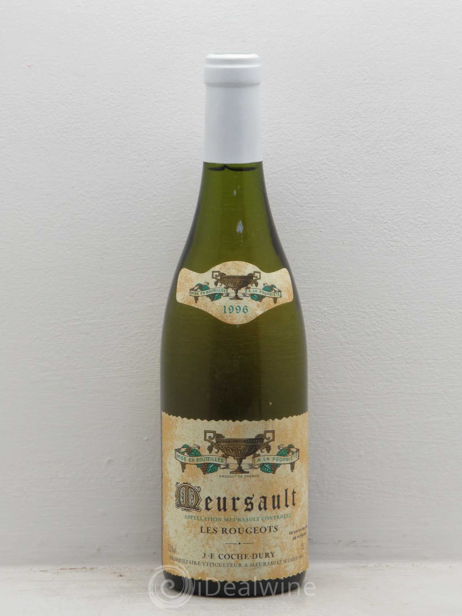 Meursault Les Rougeots Coche Dury (Domaine) 1996 - Lot de 1 bouteille - 0