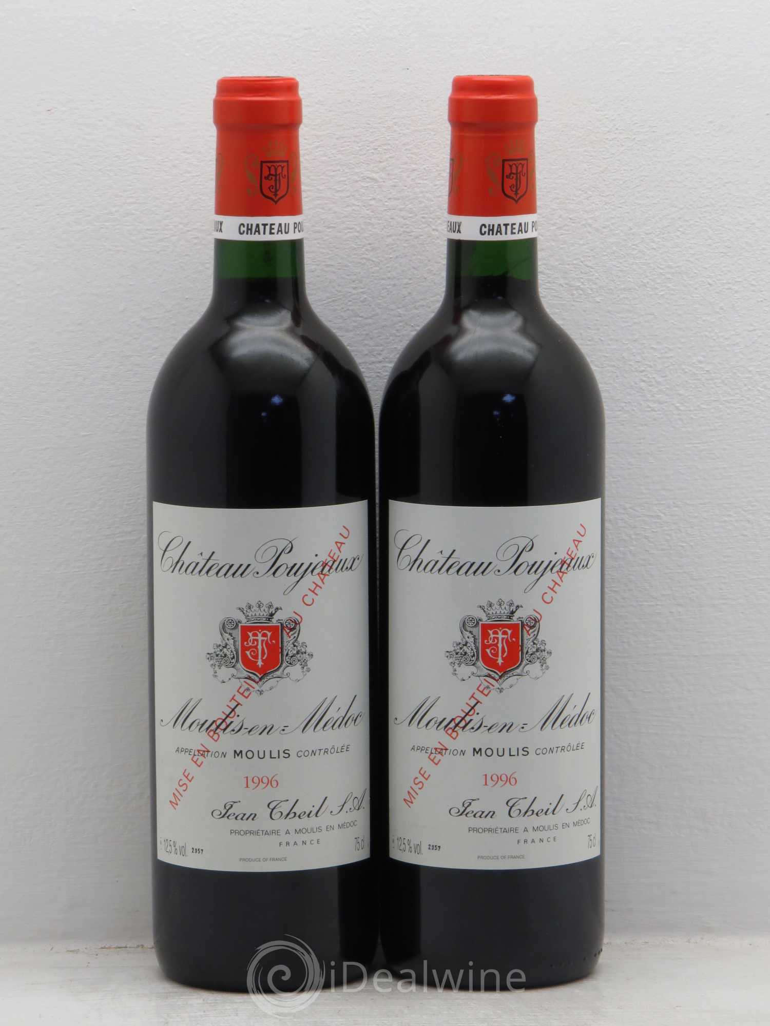 Château Poujeaux 1996 - Lot de 2 bouteilles - 0