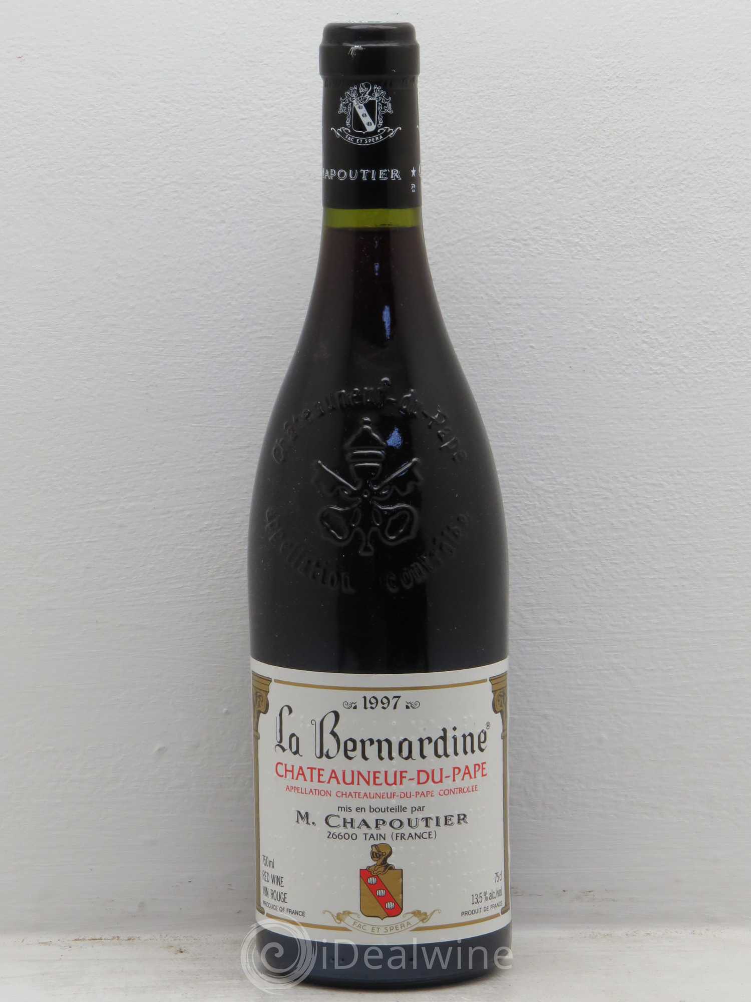 Châteauneuf-du-Pape La Bernardine Chapoutier 1997 - Lot de 1 bouteille - 0