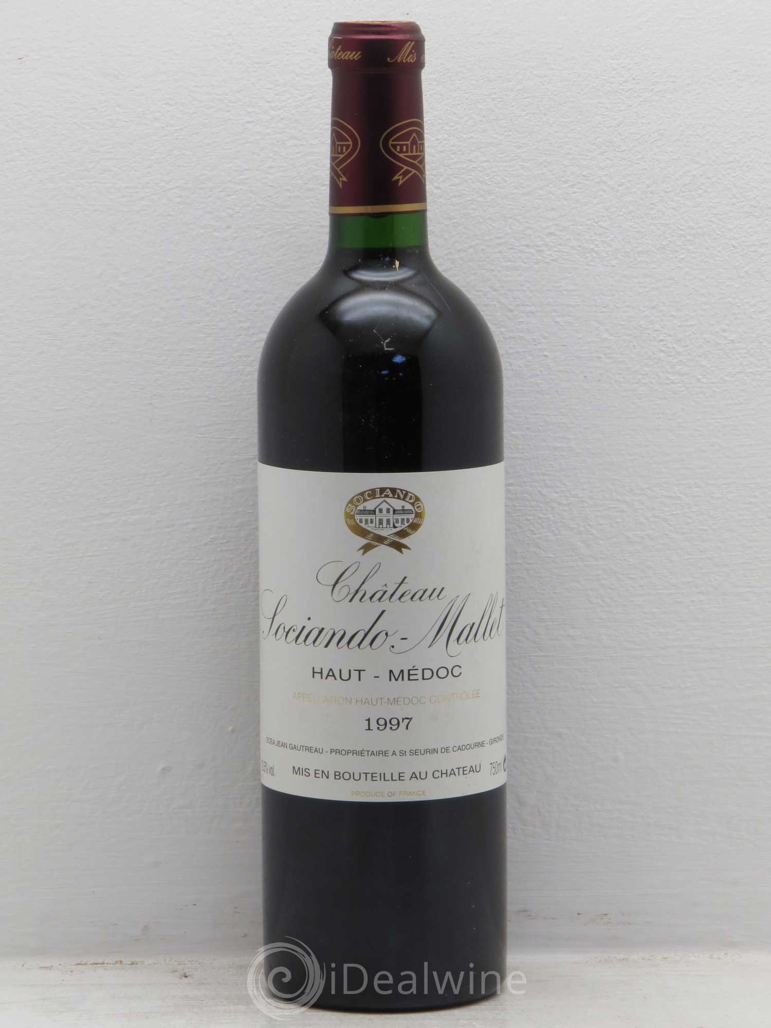 Château Sociando Mallet 1997 - Lot de 1 bouteille - 0