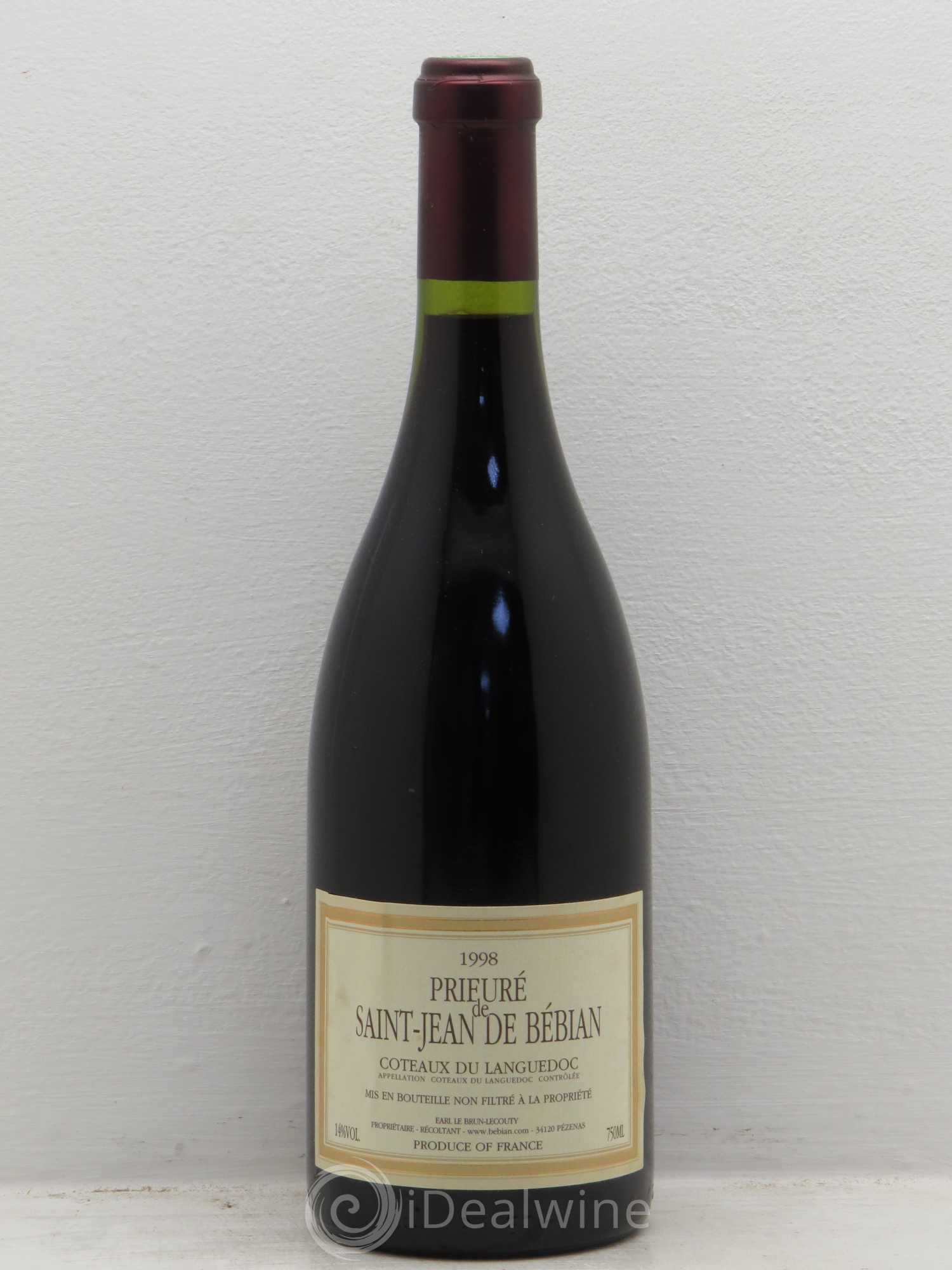 Languedoc Prieuré St-Jean de Bébian 1998 - Lot de 1 bouteille - 0