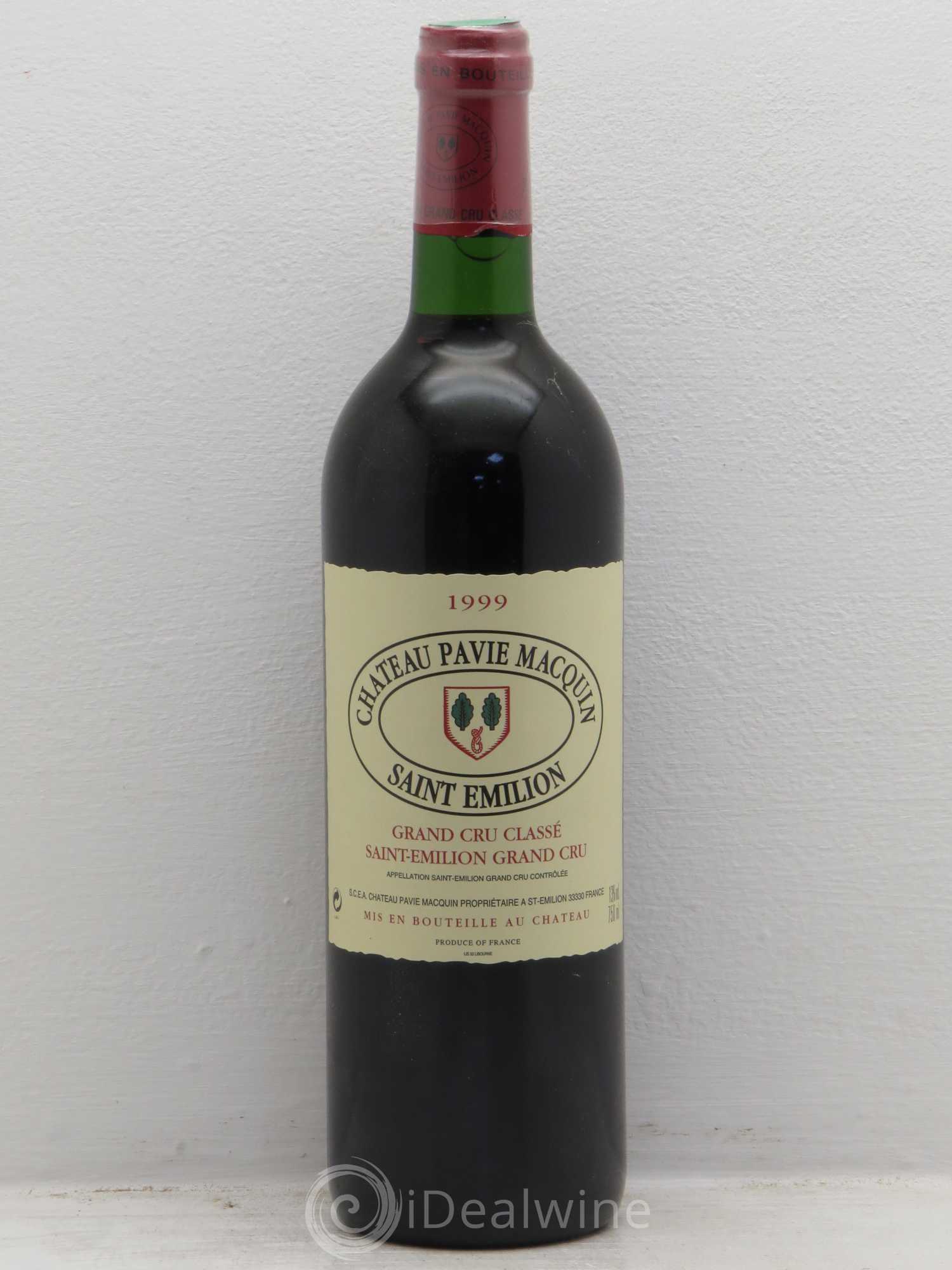 Château Pavie Macquin 1er Grand Cru Classé B 1999 - Lot de 1 bouteille - 0