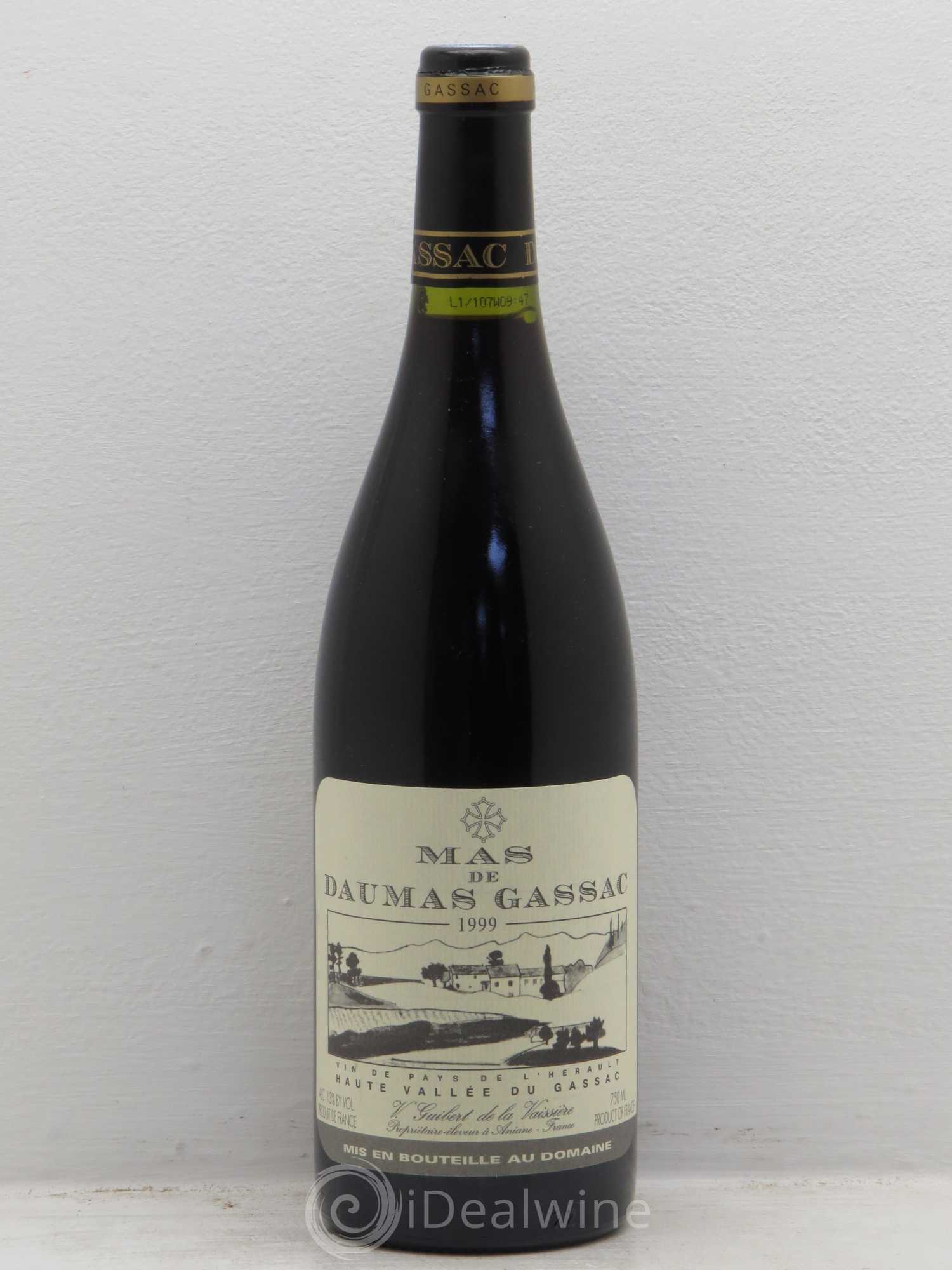 Saint-Guilhem-le-Désert - Cité d'Aniane Mas Daumas Gassac Famille Guibert de La Vaissière 1999 - Lot de 1 bouteille - 0