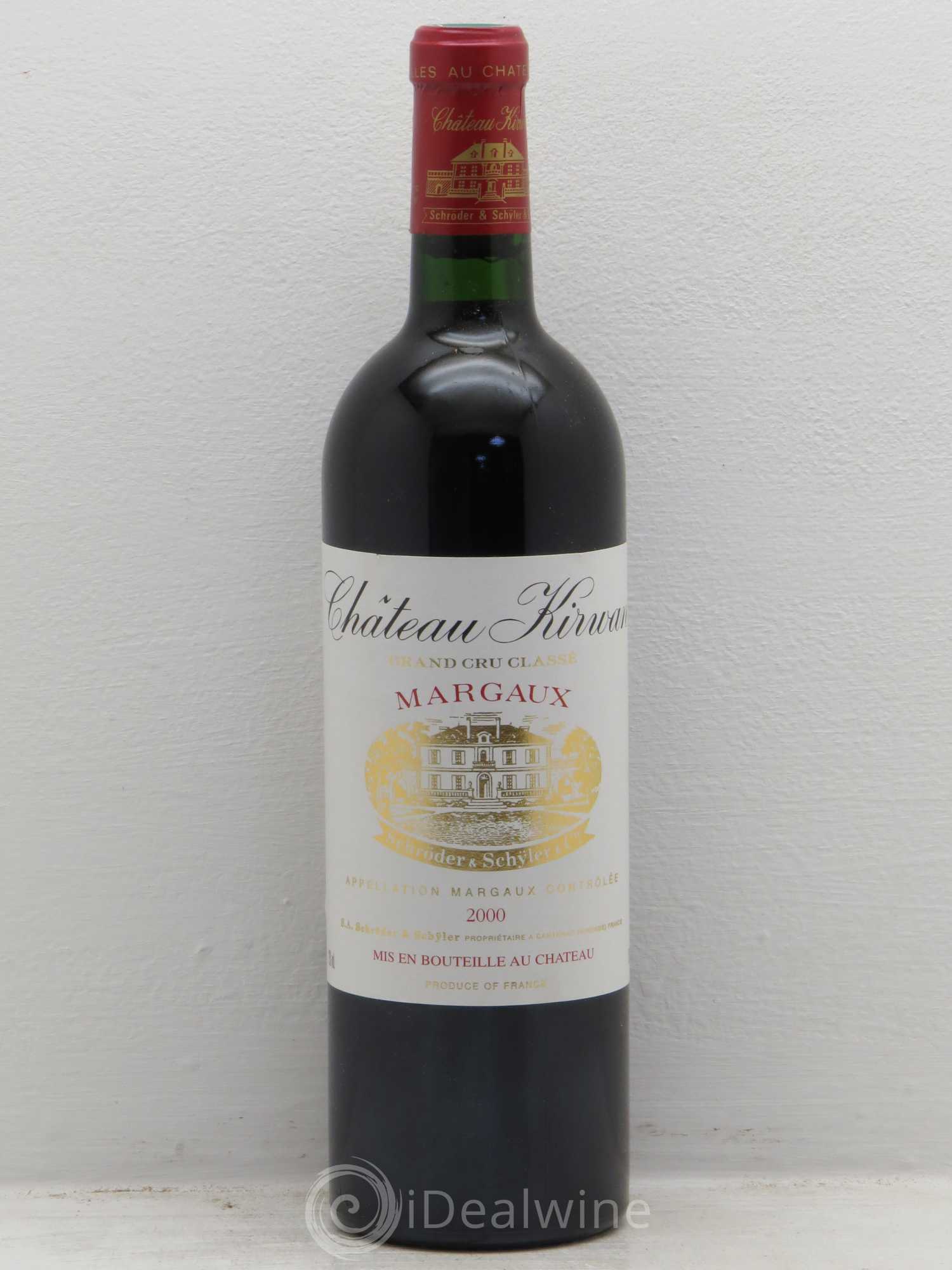 Château Kirwan 3ème Grand Cru Classé 2000 - Lot de 1 bouteille - 0