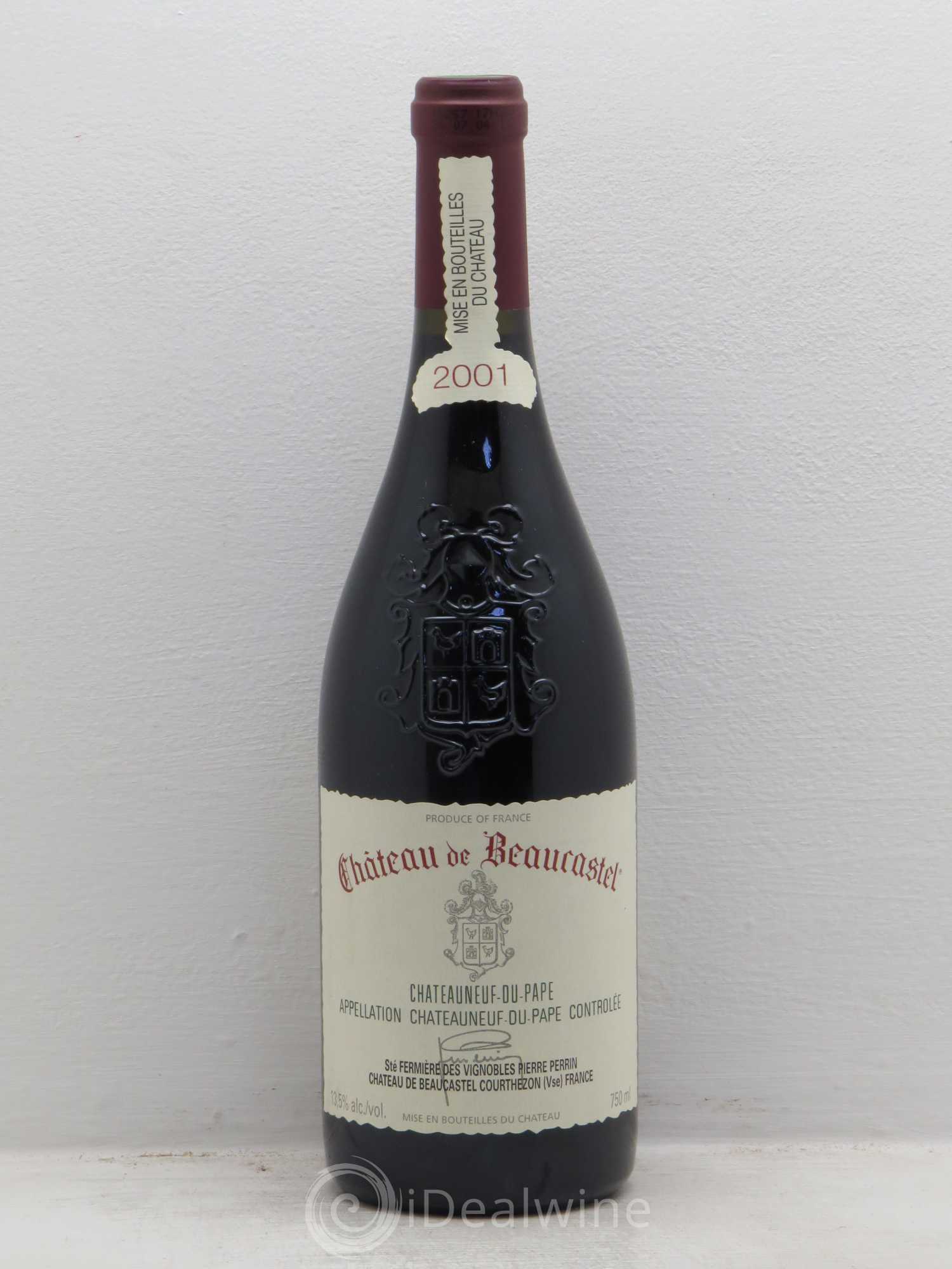Châteauneuf-du-Pape Château de Beaucastel Famille Perrin 2001 - Lot de 1 bouteille - 0