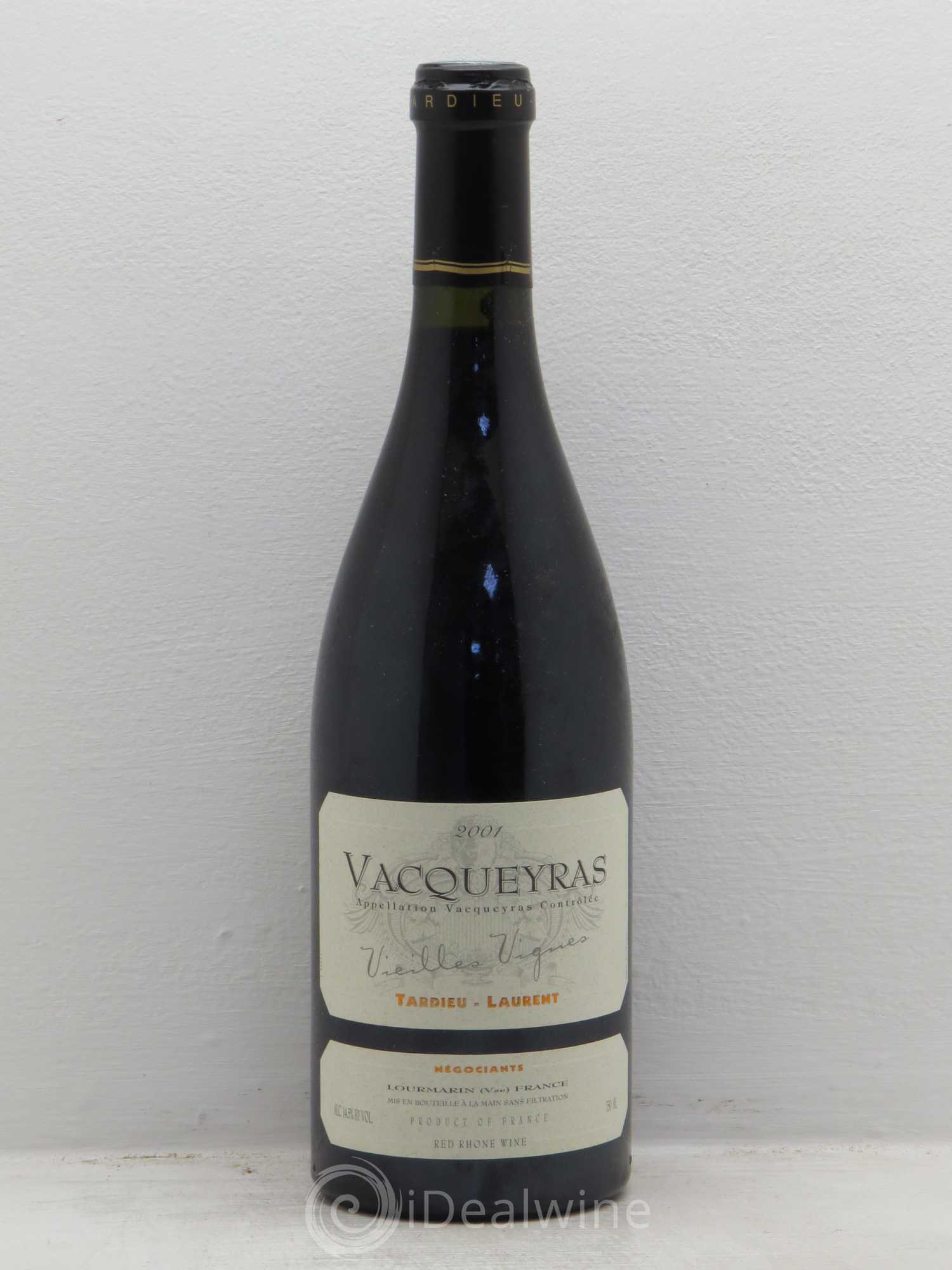 Vacqueyras vieilles vignes Domaine Tardieu-Laurent 2001 - Posten von 1 Flasche - 0