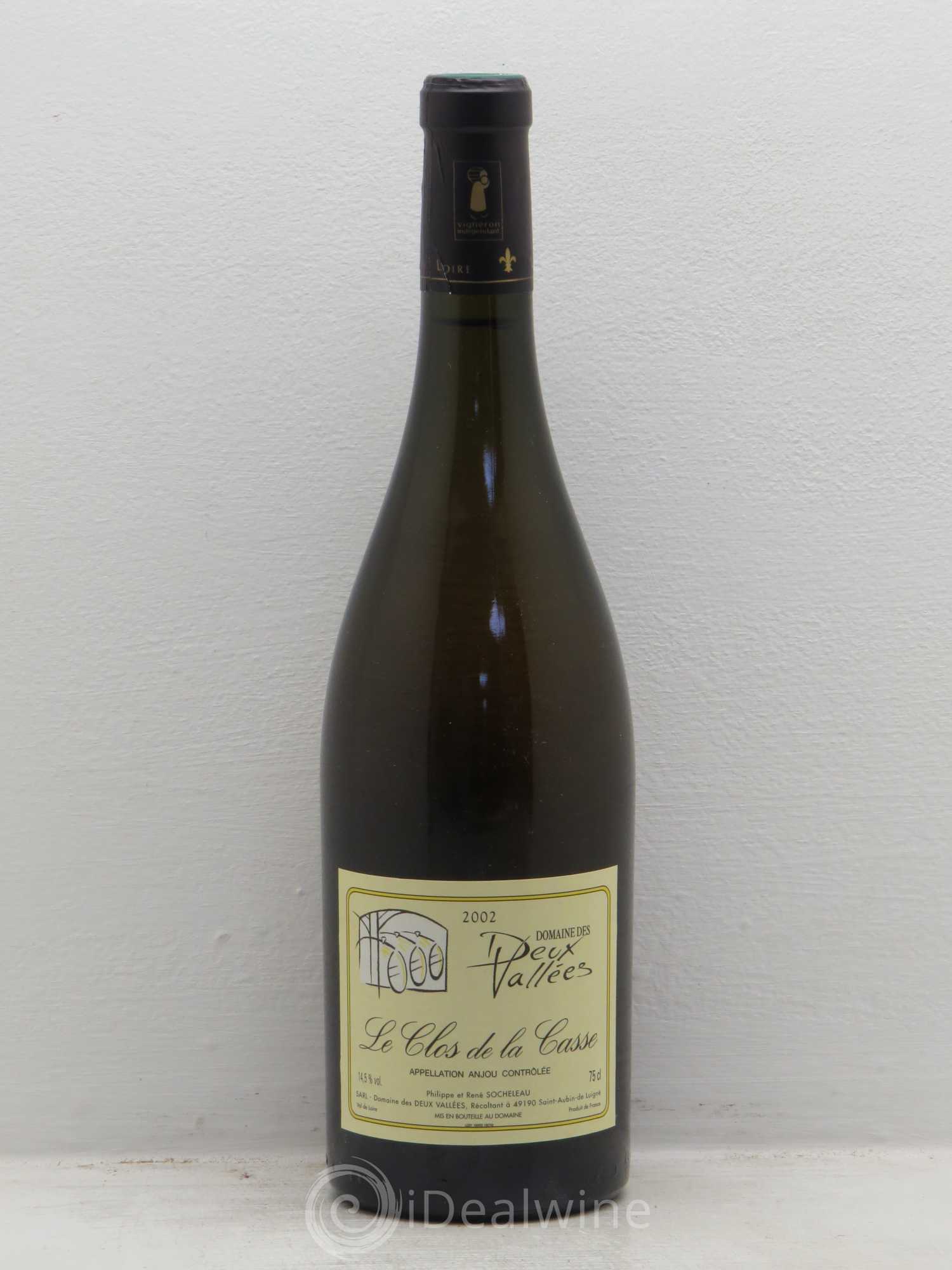 Anjou Le Clos de La Casse Domaine des 2 Vallées 2002 - Posten von 1 Flasche - 0