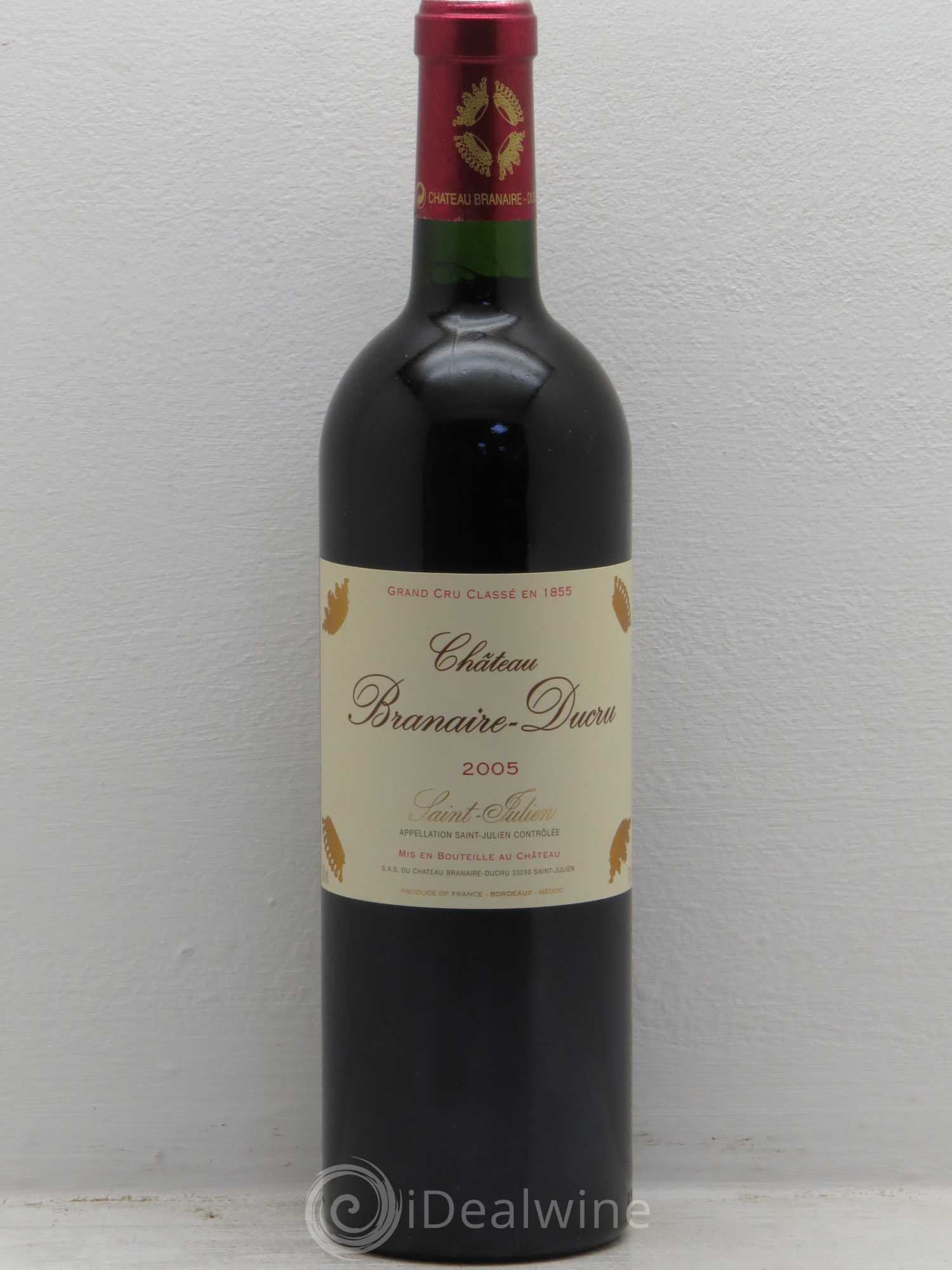 Château Branaire Ducru 4ème Grand Cru Classé 2005 - Lot de 1 bouteille - 0