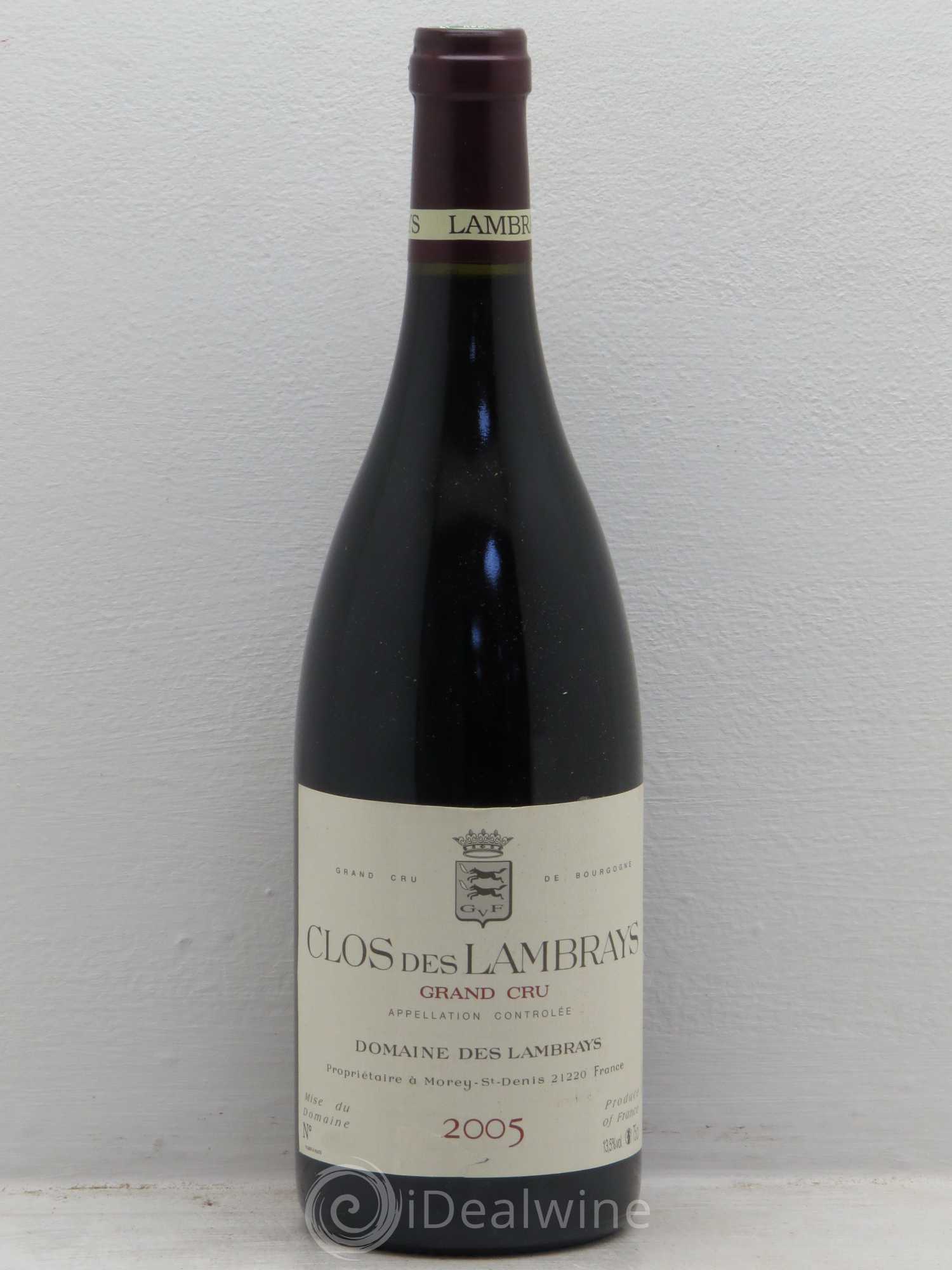 Clos des Lambrays Grand Cru Domaine des Lambrays 2005 - Lot de 1 bouteille - 0