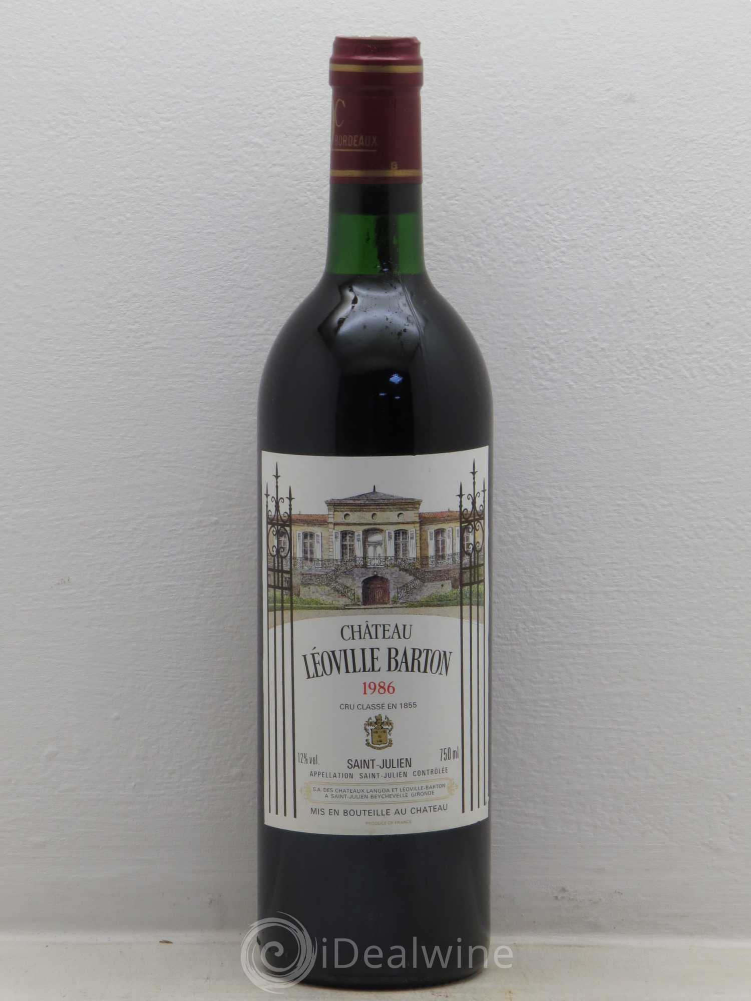 Château Léoville Barton 2ème Grand Cru Classé 1986 - Lot de 1 bouteille - 0
